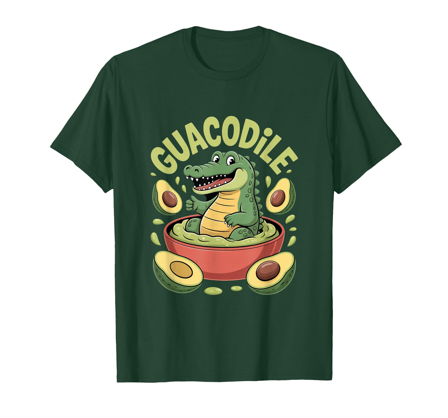 Guacodile Avocado Crocodile Pun Guacamole Humor T-Shirt