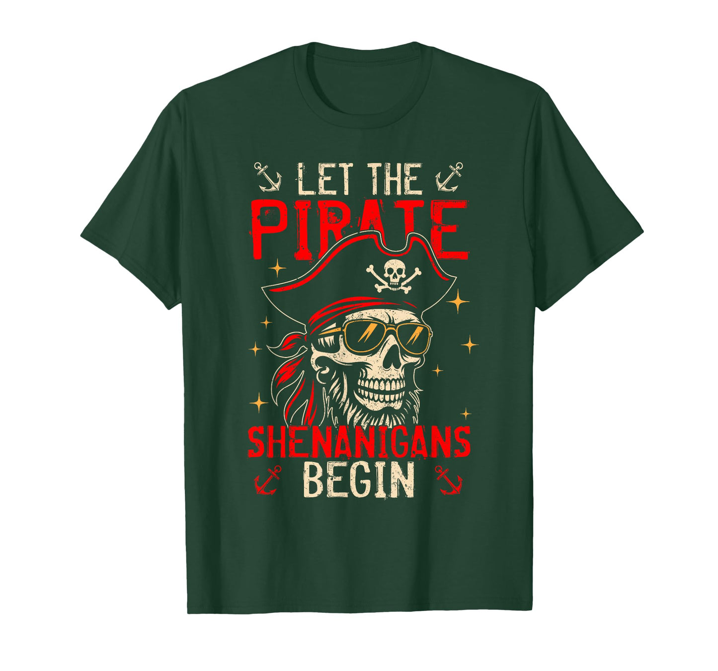 Let The Pirate Shenanigans Begin Skeleton Halloween Costume T-Shirt