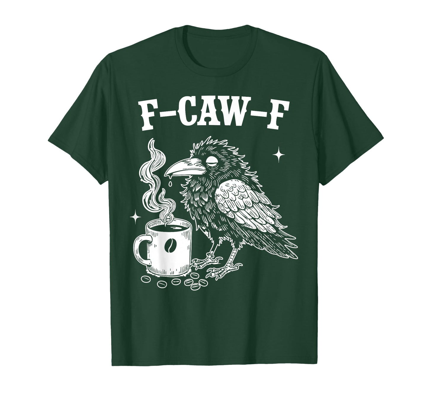 F-Caw-F Black Crow Pun Funny Bird Cawing Grunge Halloween T-Shirt