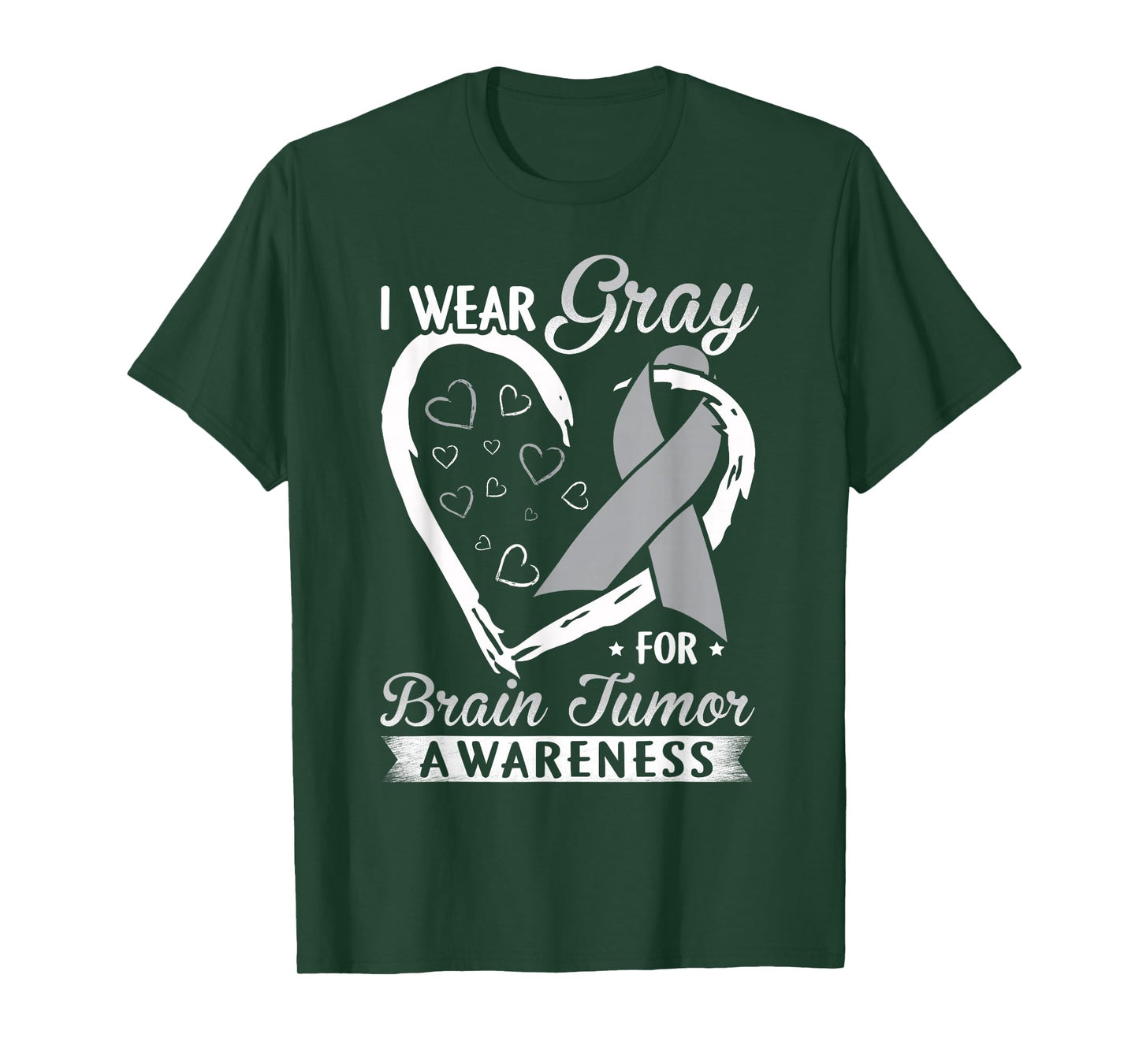I Wear Gray For Brain Tumor Awareness T-shirt T-Shirt