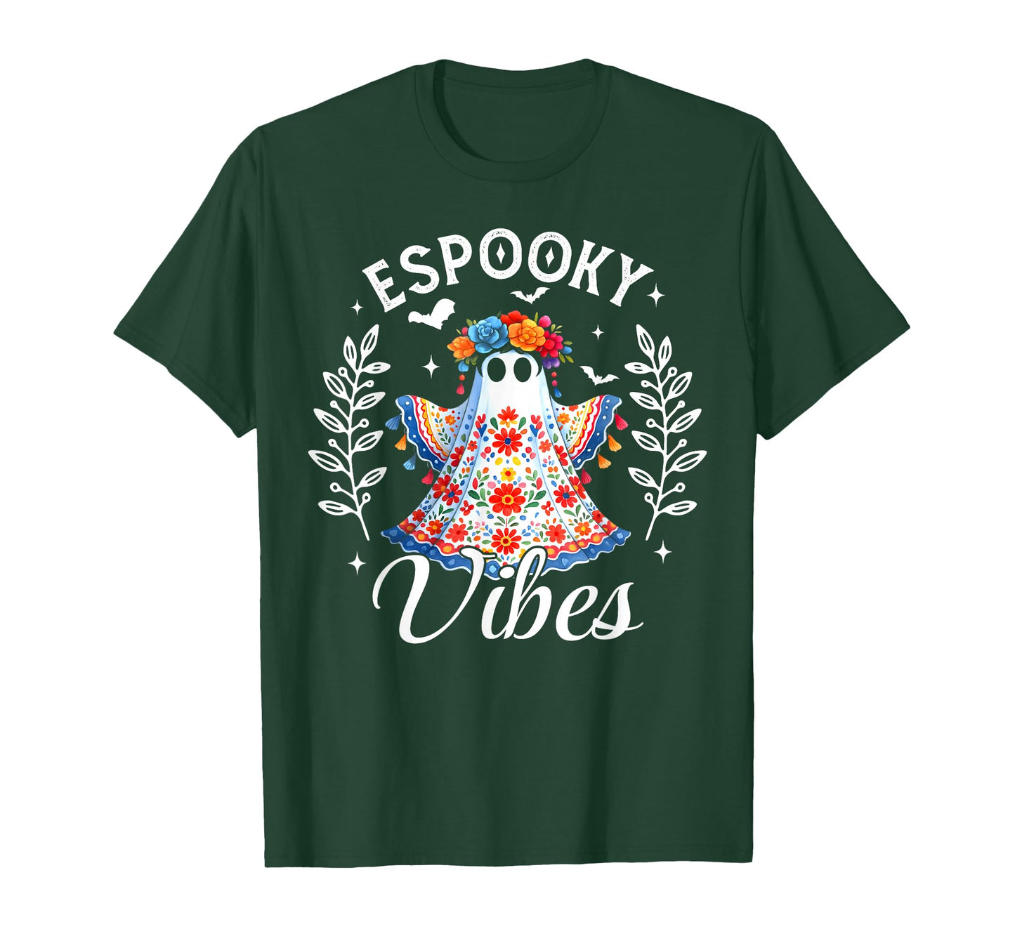Espooky Vibes Maestra Halloween Spanish Mexican Teacher T-Shirt