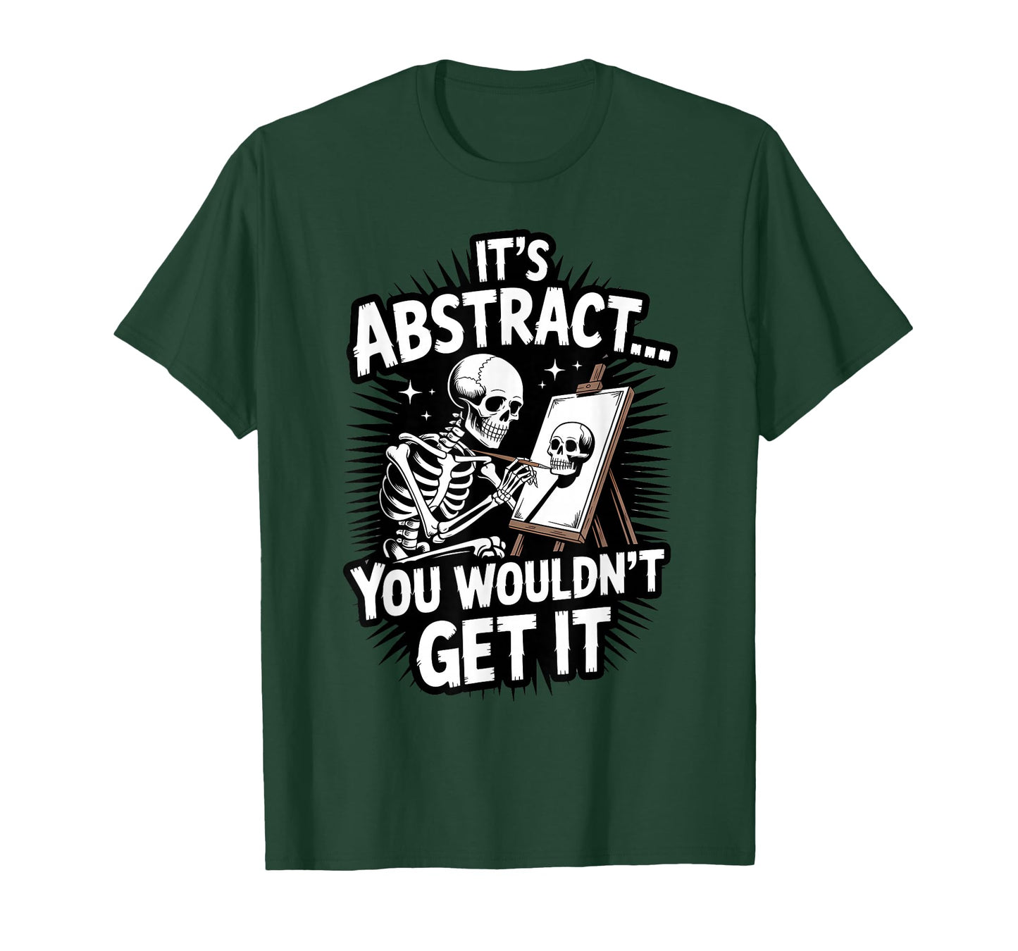 Skeleton Artist Halloween Funny Spooky Painter T-Shirt