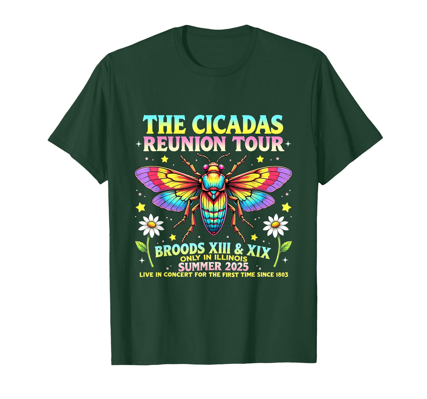 2025 Cicada Brood XIV Swarm Reunion Tour Summer Cicadas T-Shirt