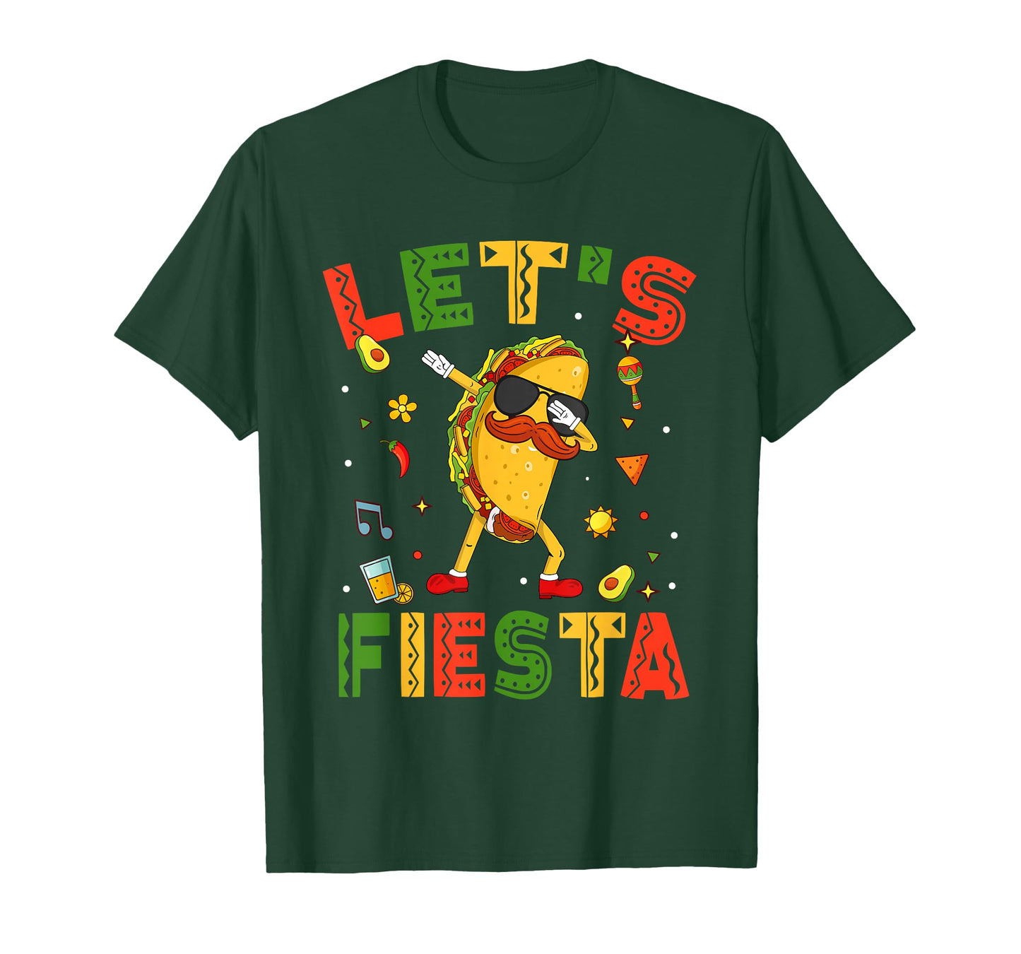 Let's Fiesta Tacos Dabbing Cinco De Mayo Mexican Dab Boy Kid T-Shirt