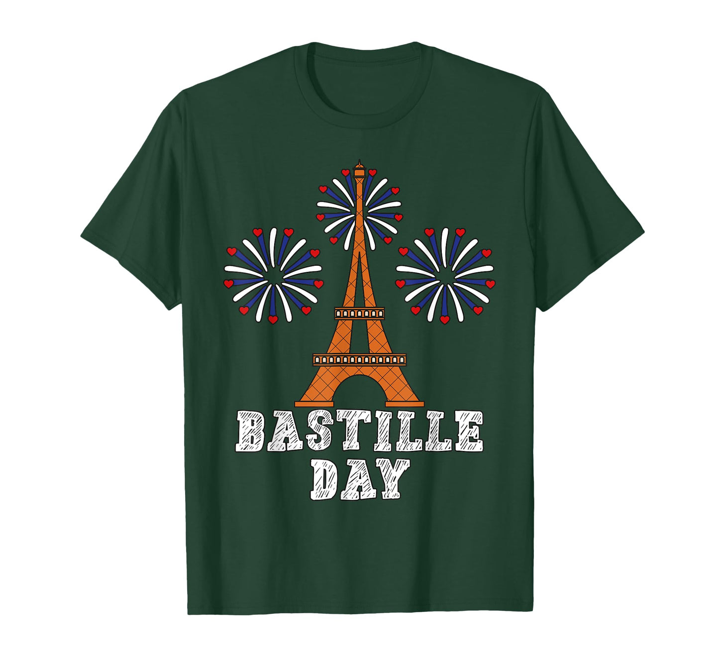Bastille Day French Flag Eiffel Tower Firecracker 14th July T-Shirt