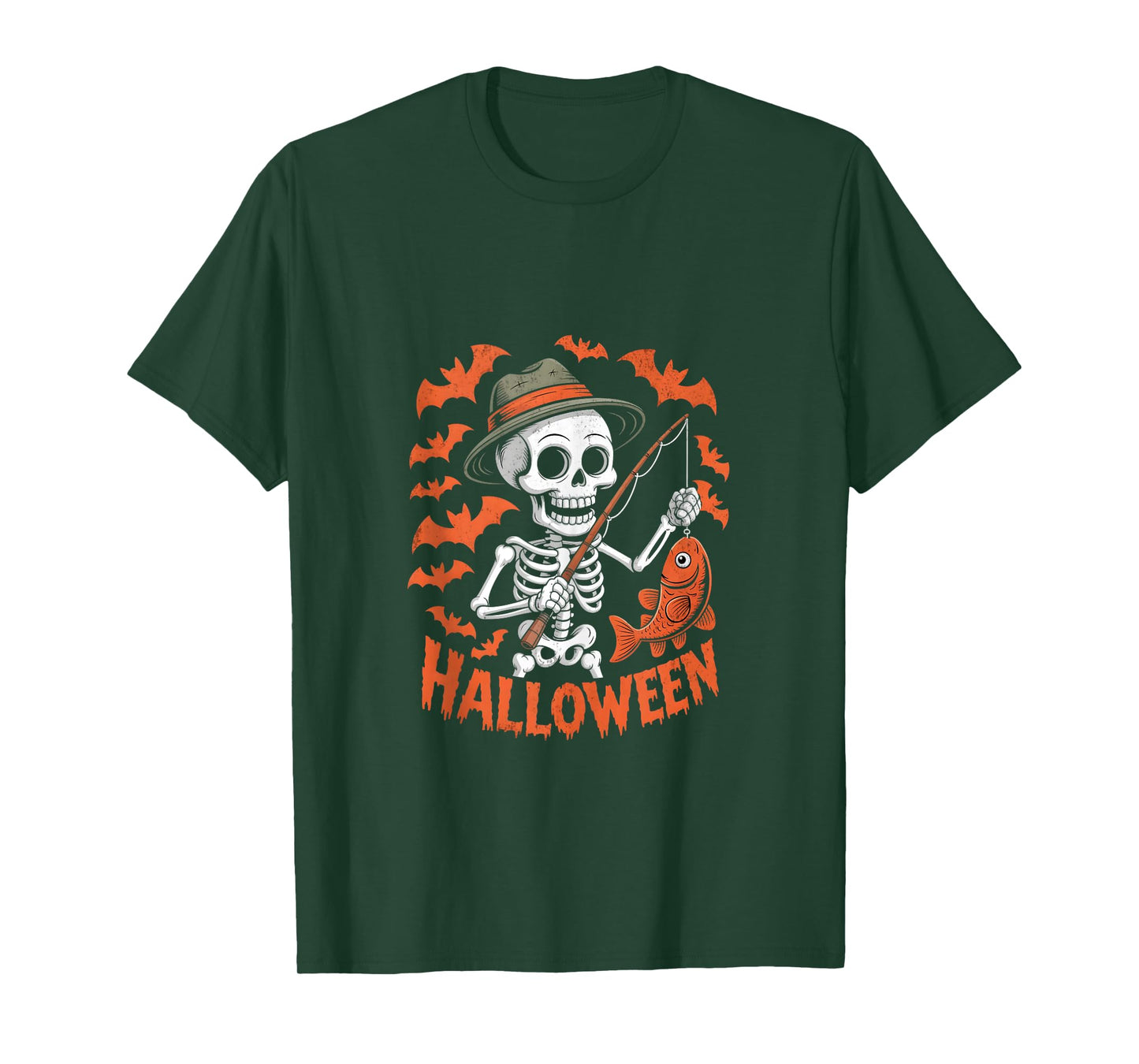 Halloween Skeleton Fishing Tank Top