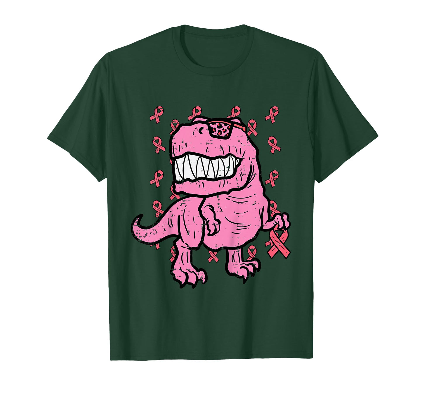Breast Cancer Awareness Dino Trex Boys Kids Toddler Youth T-Shirt