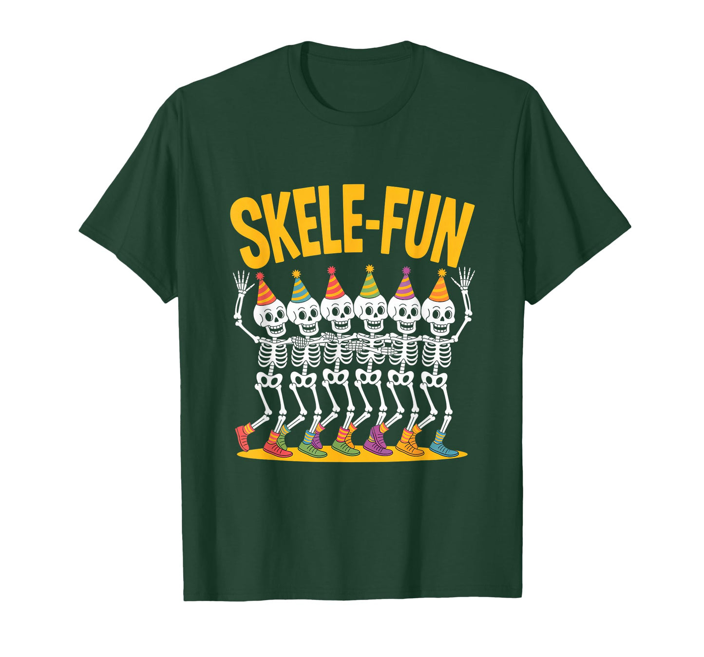 Halloween Skele Fun Dancing Skeleton Party Line T-Shirt