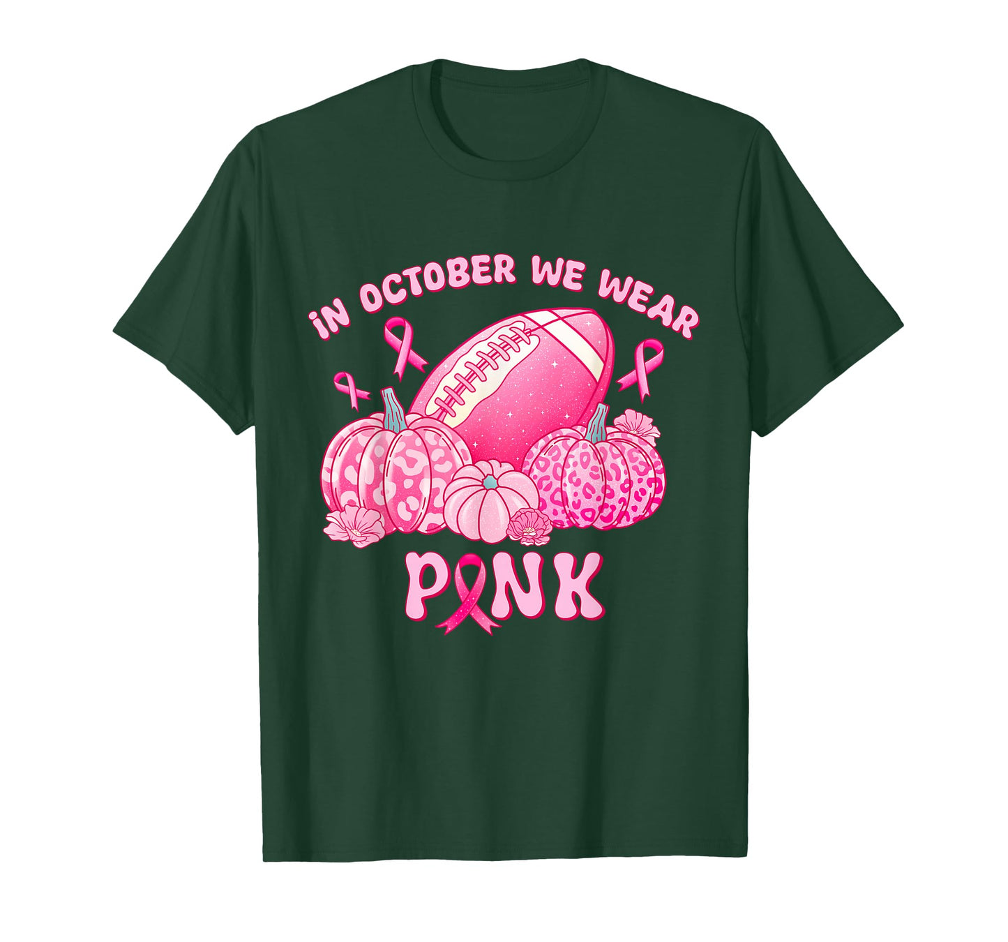 In october we wear pink making strides against breast cancer T-Shirt