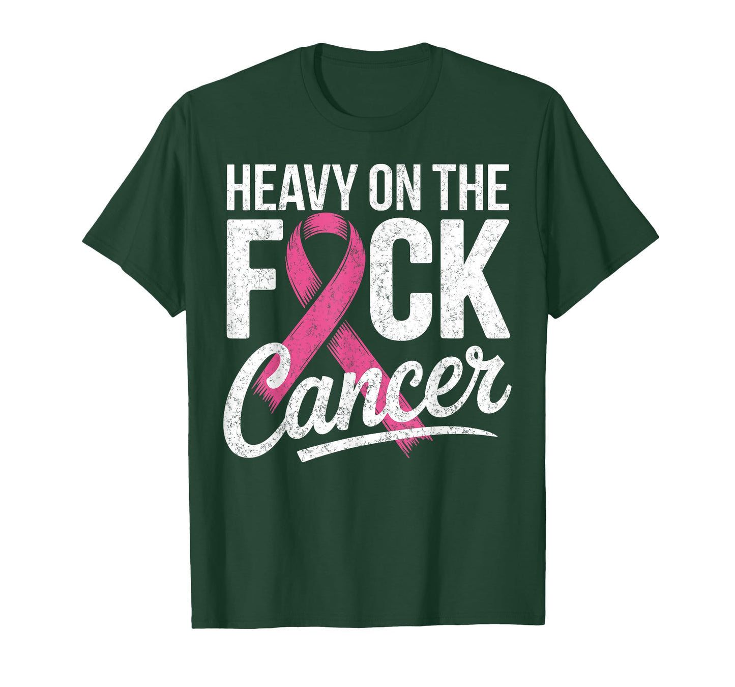 Heavy On The Fuck Breast Cancer Awareness Survivor Fighter T-Shirt
