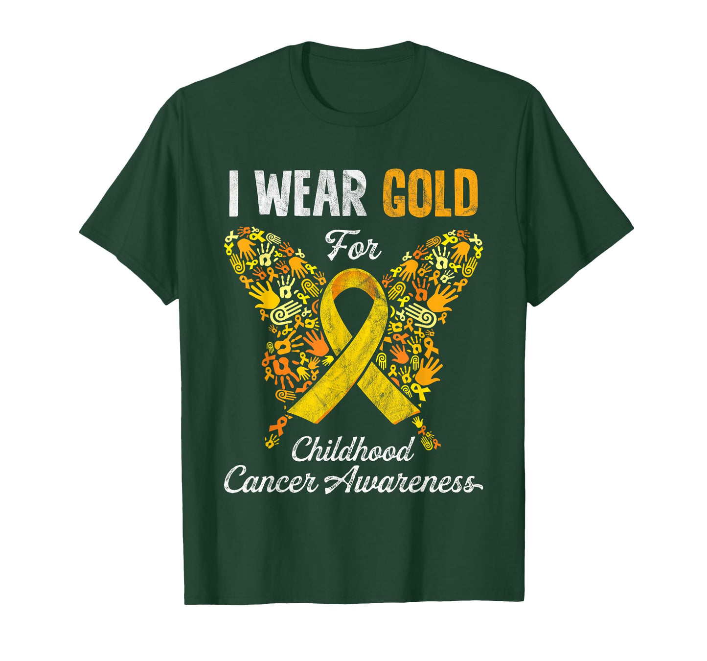 I Wear Gold For Childhood Cancer Awareness Gift for Kids T-Shirt