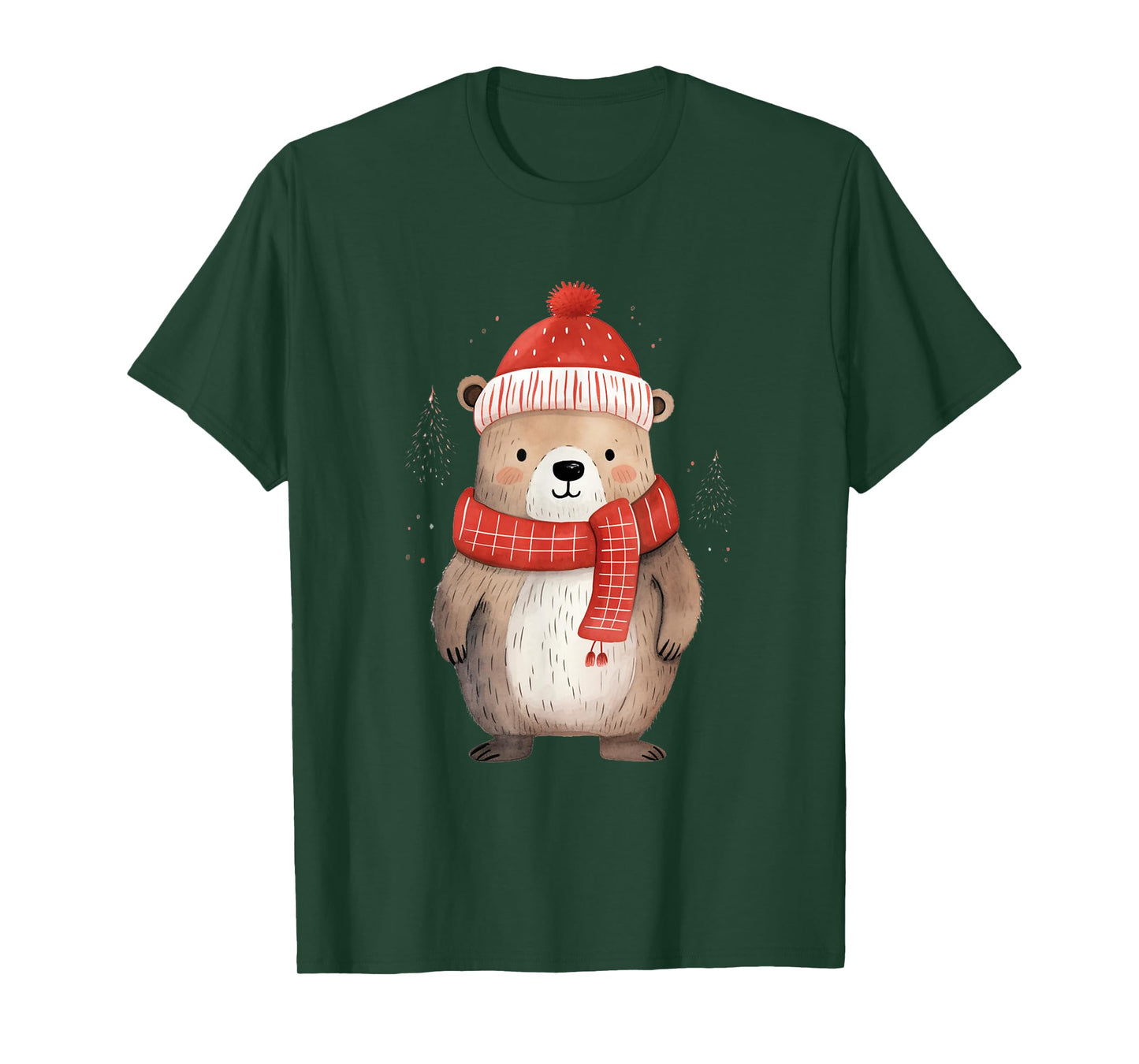 Cute Christmas bear - a gift under the tree T-Shirt