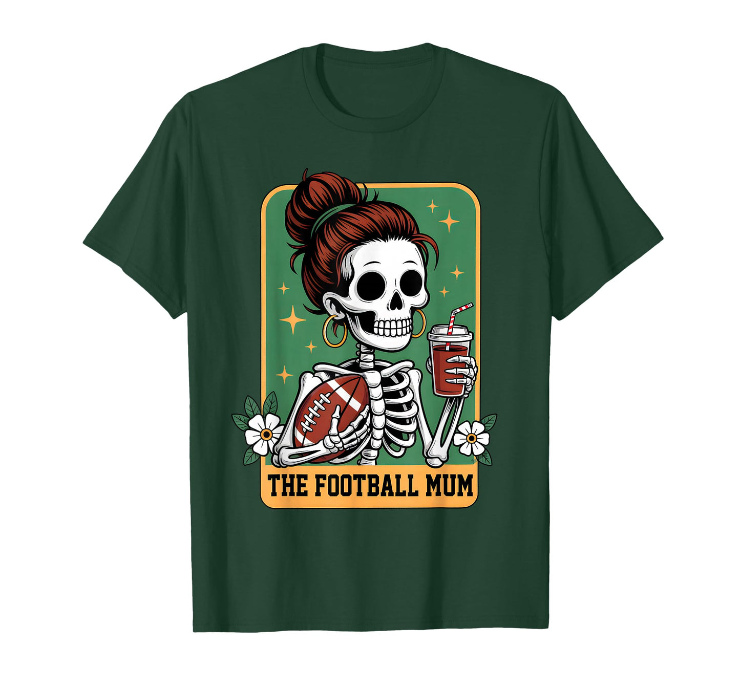 The Football Mom Tarot Card Skeleton Game Day Proud Moms T-Shirt