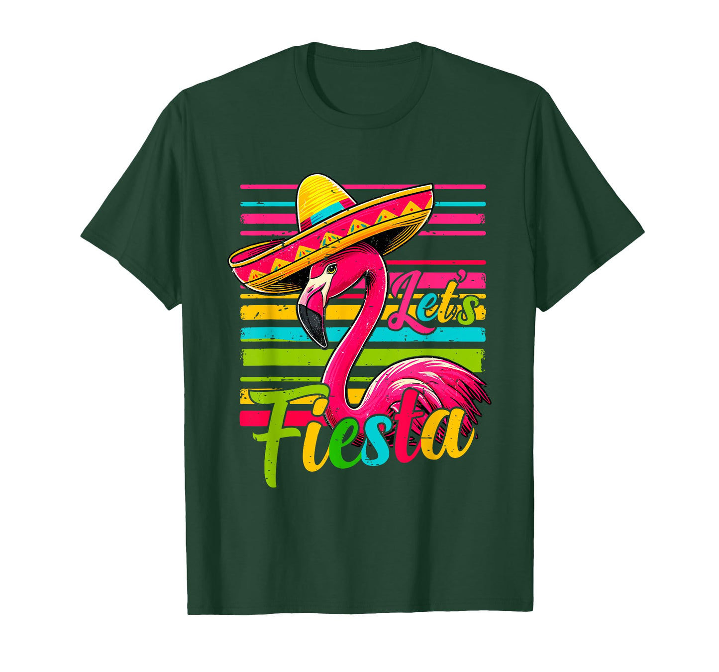 Cute Let’s Fiesta Flamingo Mexican Party Funny Cinco De Mayo T-Shirt