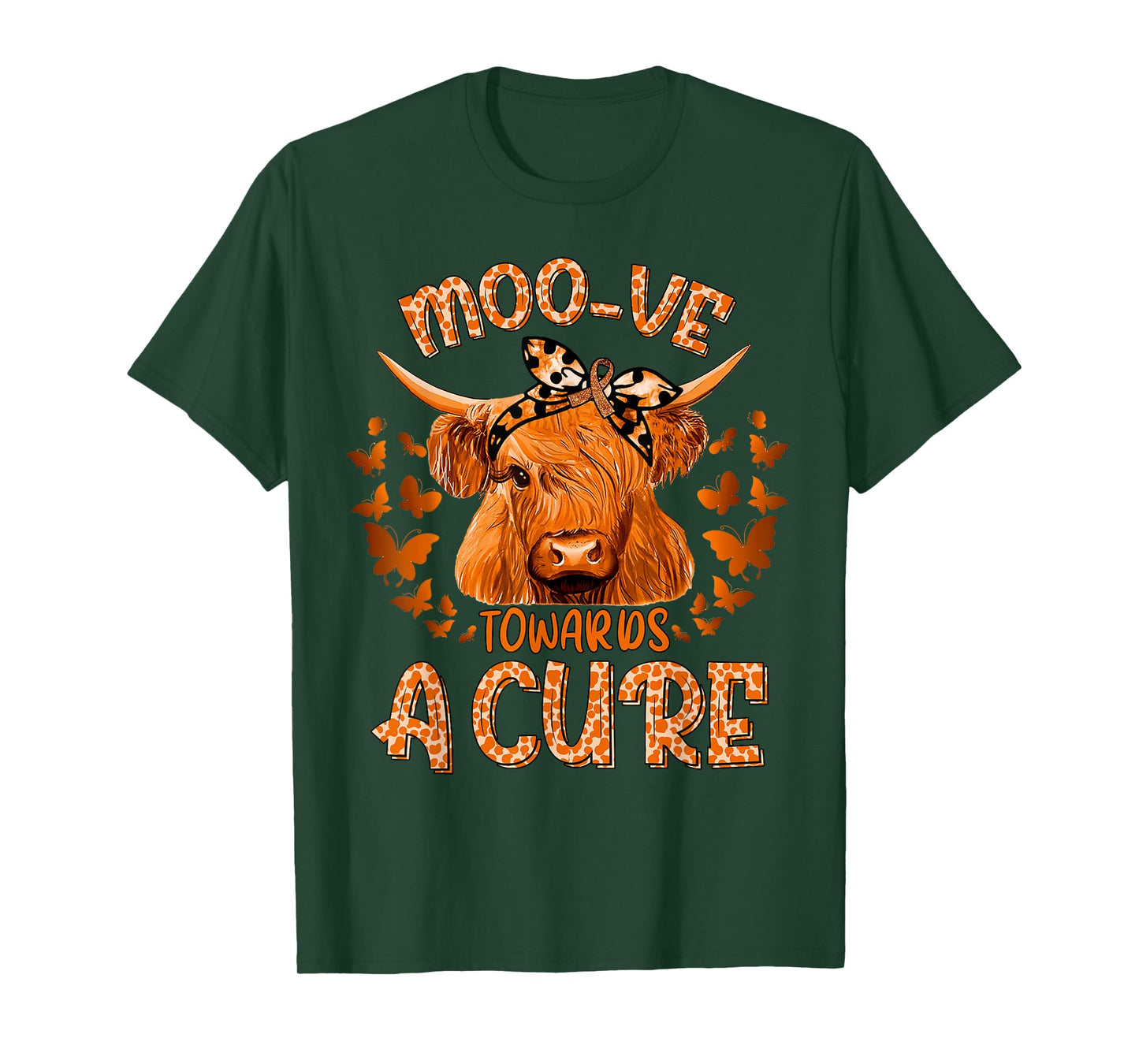 funny cow moo kidney cancer towards a cure T-Shirt