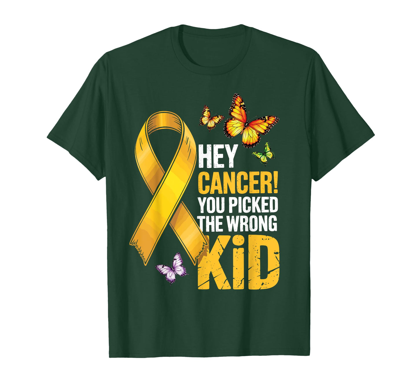 Hey Cancer You Picked The Wrong Kid Childhood Warrior T-Shirt