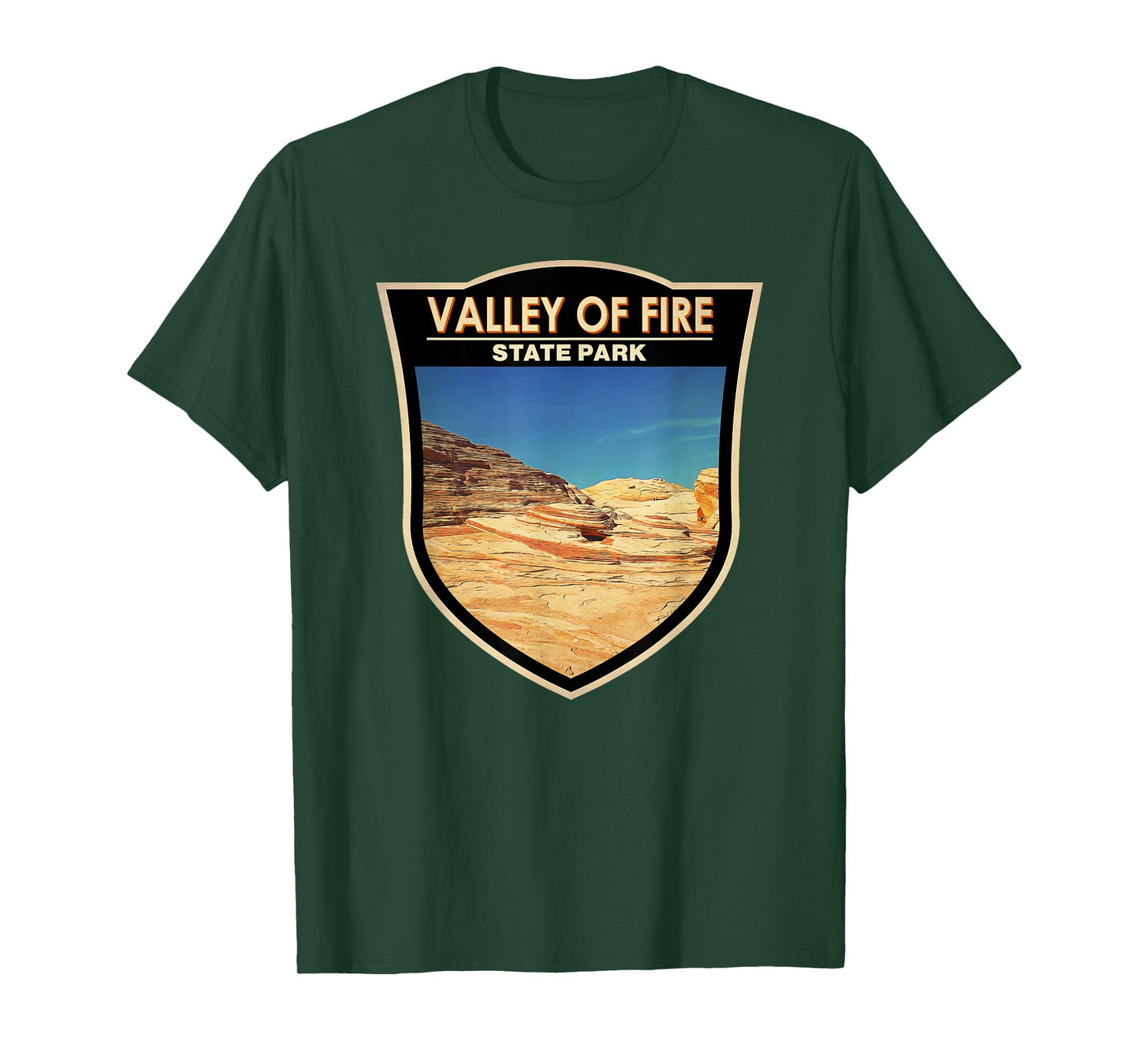 Valley of Fire State Park Nevada Badge Vintage T-Shirt