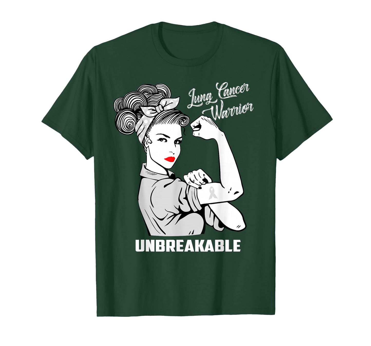 Lung Cancer Warrior Unbreakable T-Shirt Awareness Gift Shirt T-Shirt