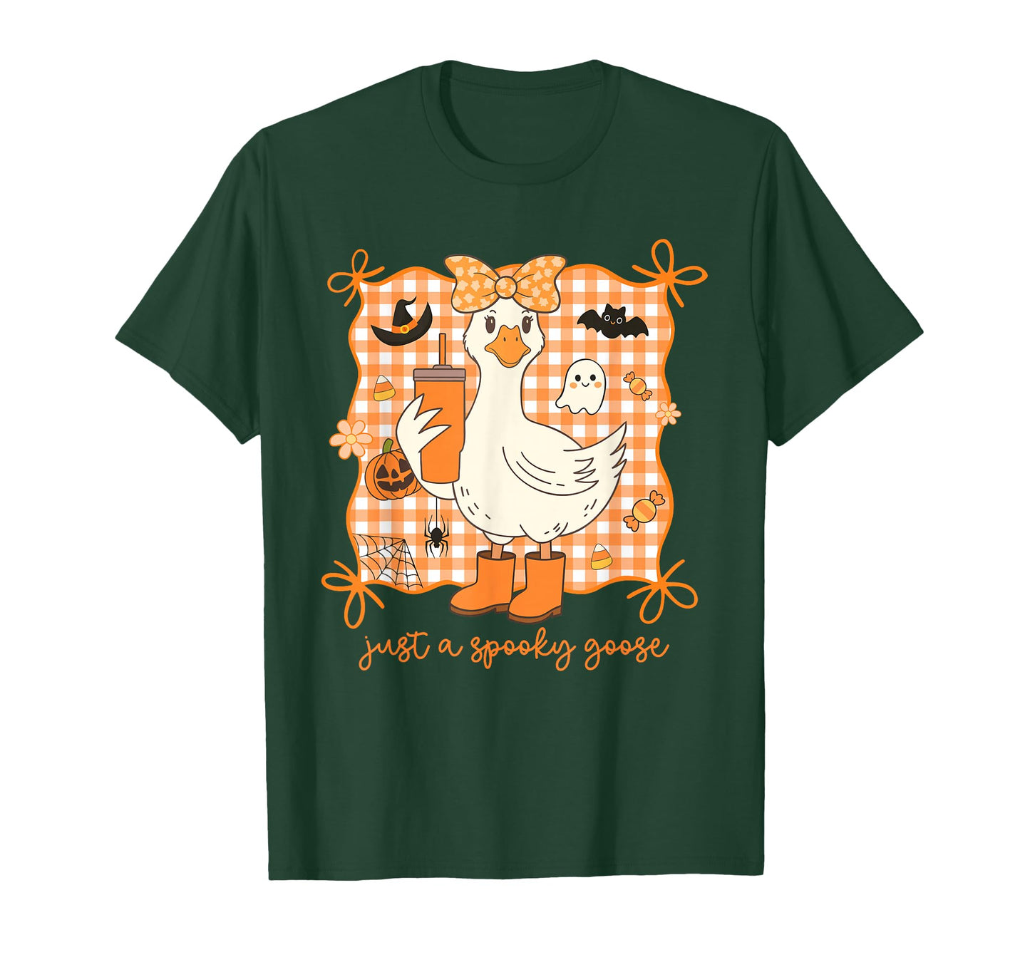 Just A Spooky Goose Halloween Silly Goose Funny Halloween T-Shirt