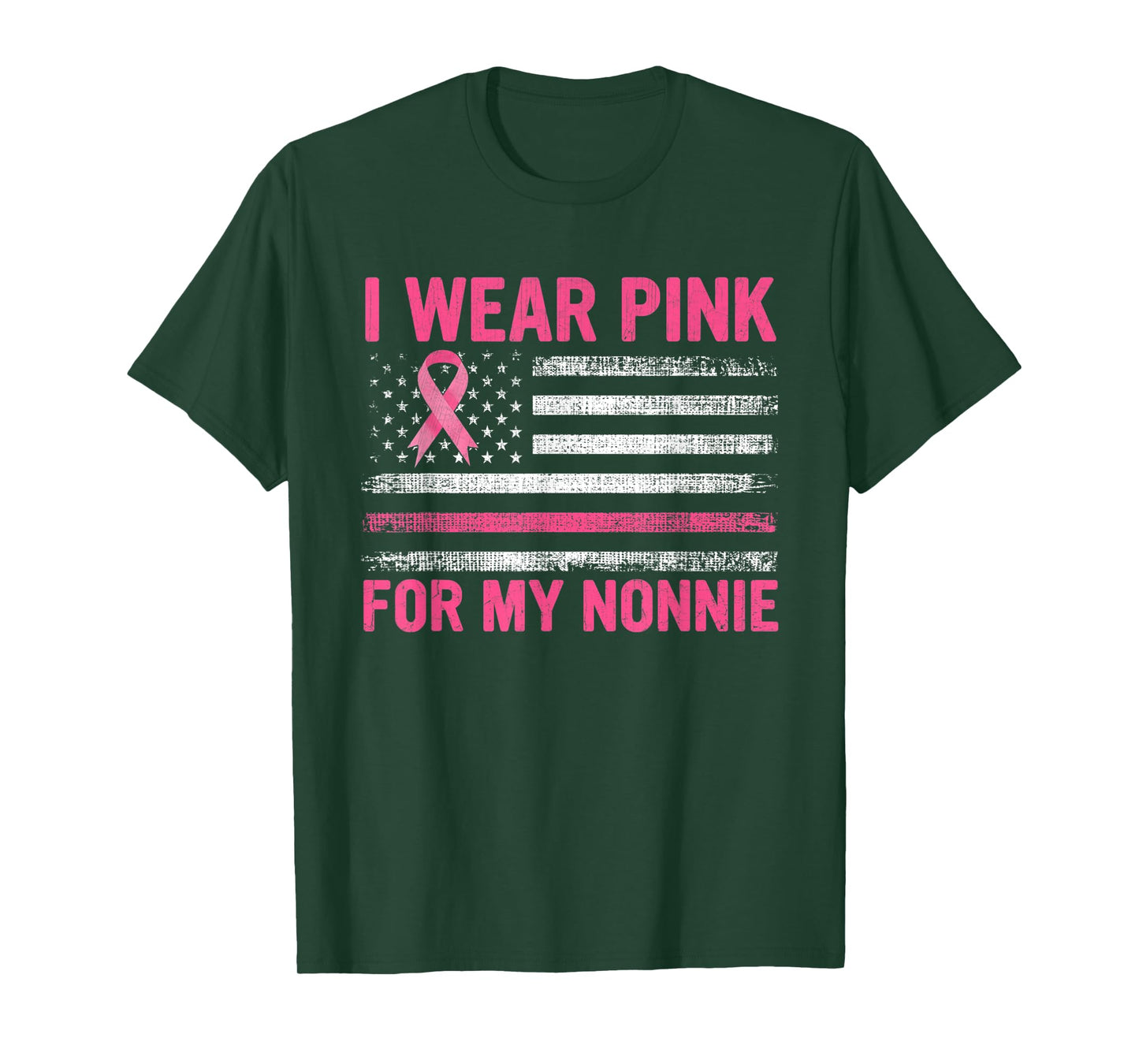 I Wear Pink For My Nonnie Breast Cancer Awareness Support T-Shirt