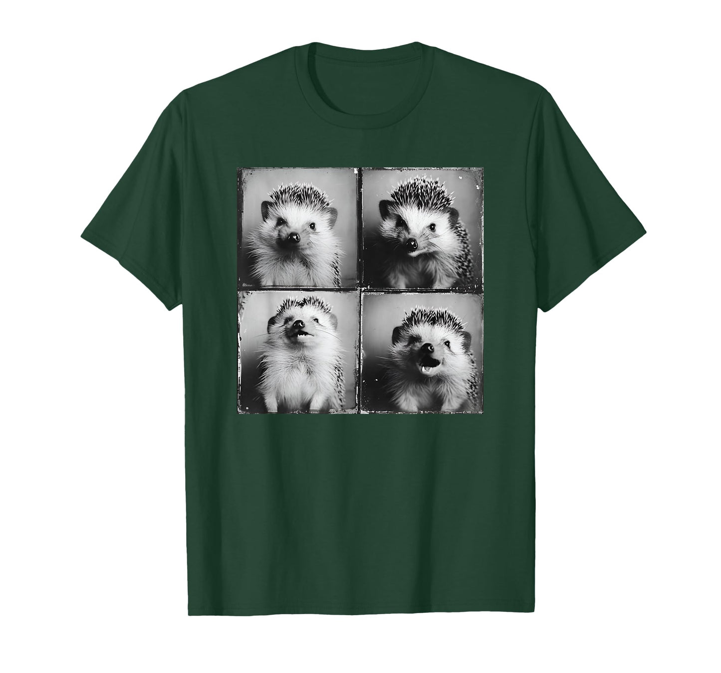 Smiling Hedgehog Face Happy Hedgie Photo Funny Nature Animal T-Shirt