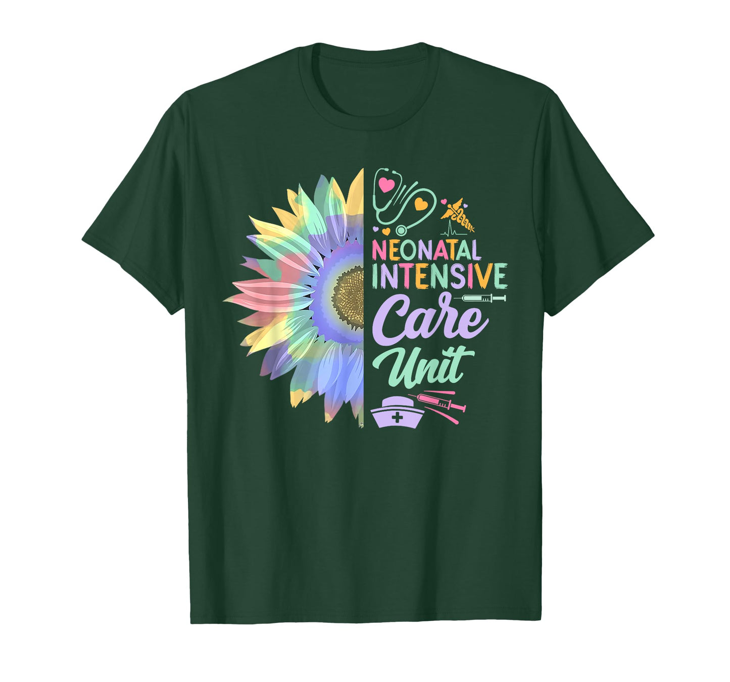 Neonatal Intensive Care Unit Funny Nurse Sun Flowers T-Shirt