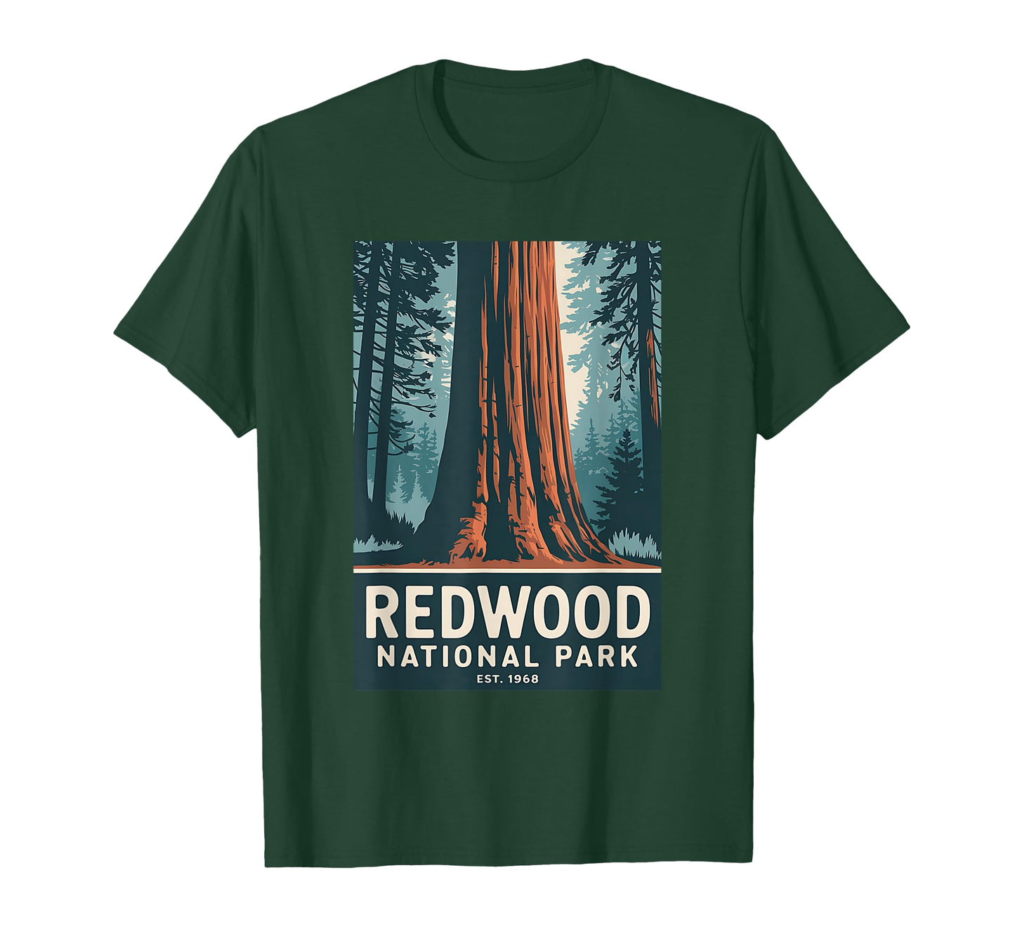 Redwood National Park Vintage Camping Hiking Men Women Kids T-Shirt