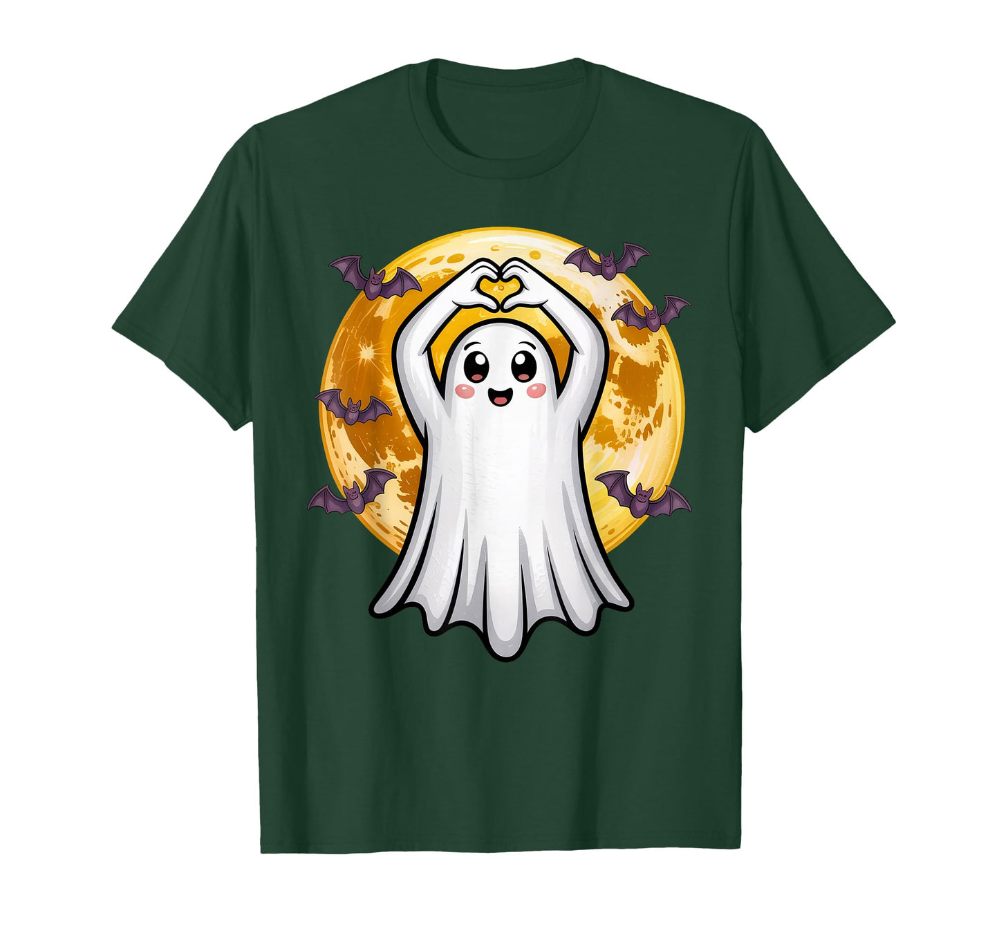 Halloween Shirts Cool Teen Boys Kids Men Halloween Boo Heart T-Shirt