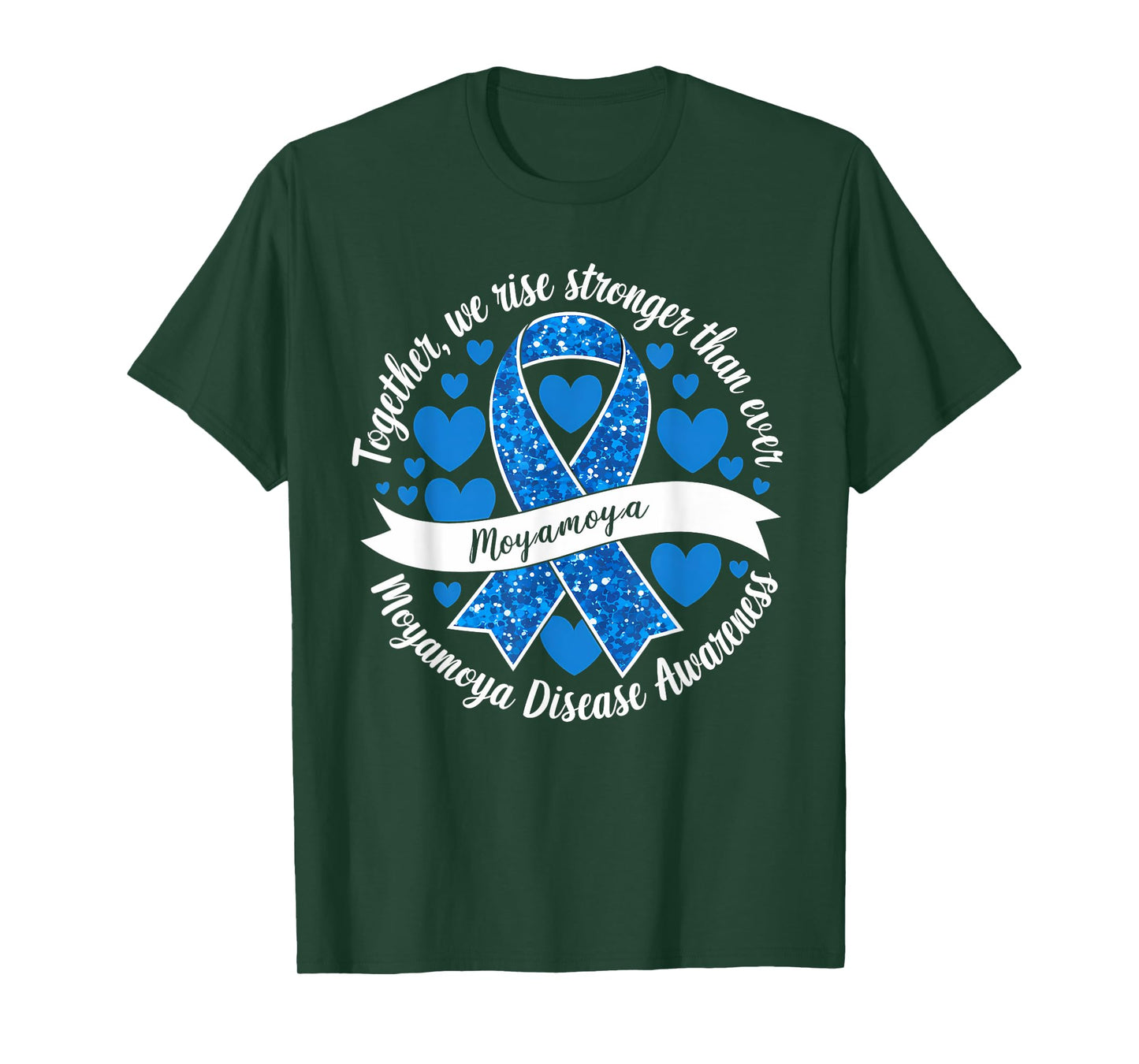 Moyamoya Disease Awareness Together We Rise Stronger T-Shirt