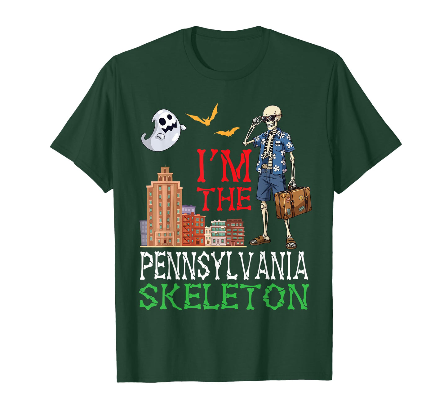 I'm The Pennsylvania Skeleton Cowboy Halloween Desert Ghost T-Shirt