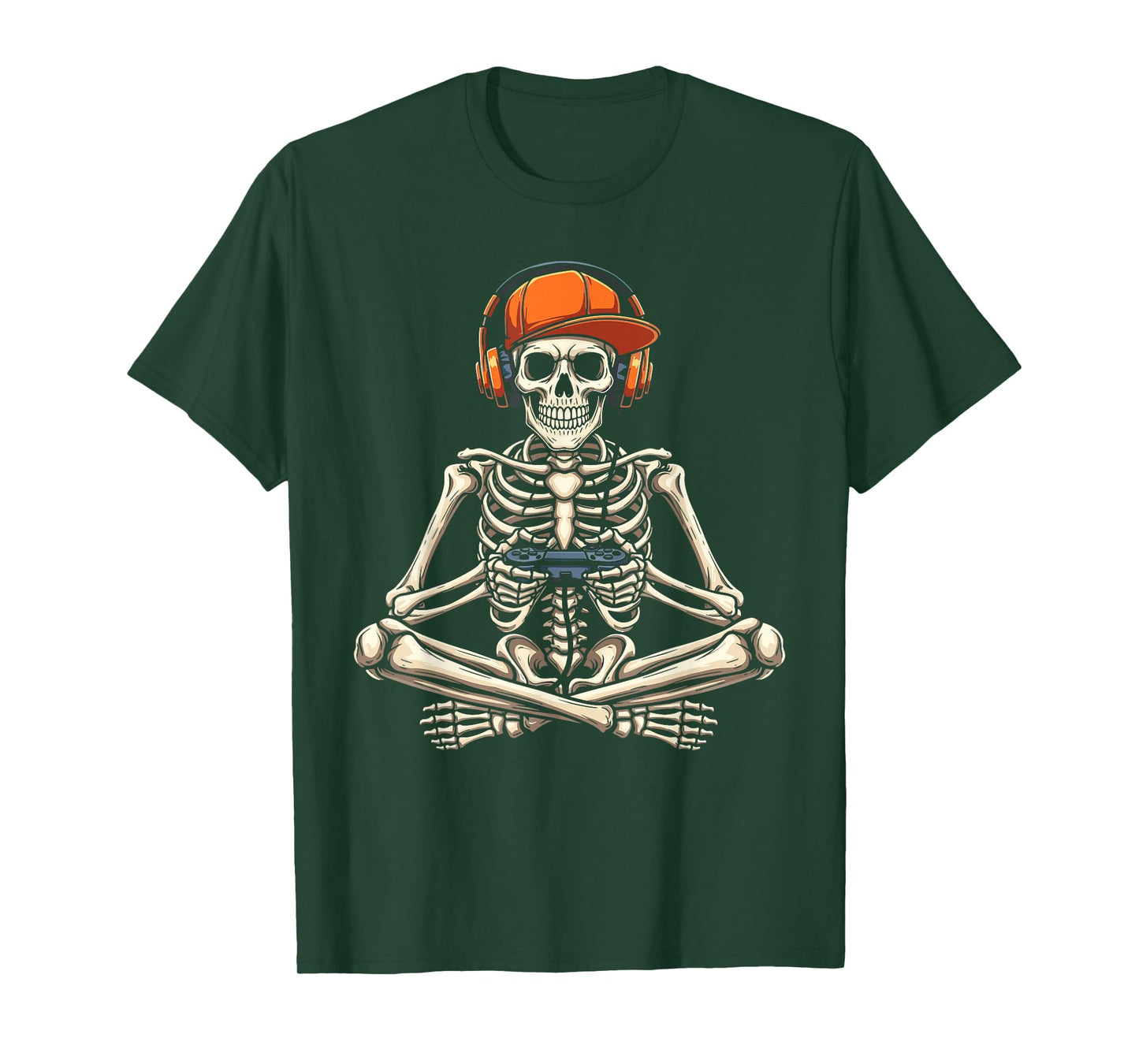 Skeleton Gamer Halloween Video Game Spooky Gaming Outfit T-Shirt