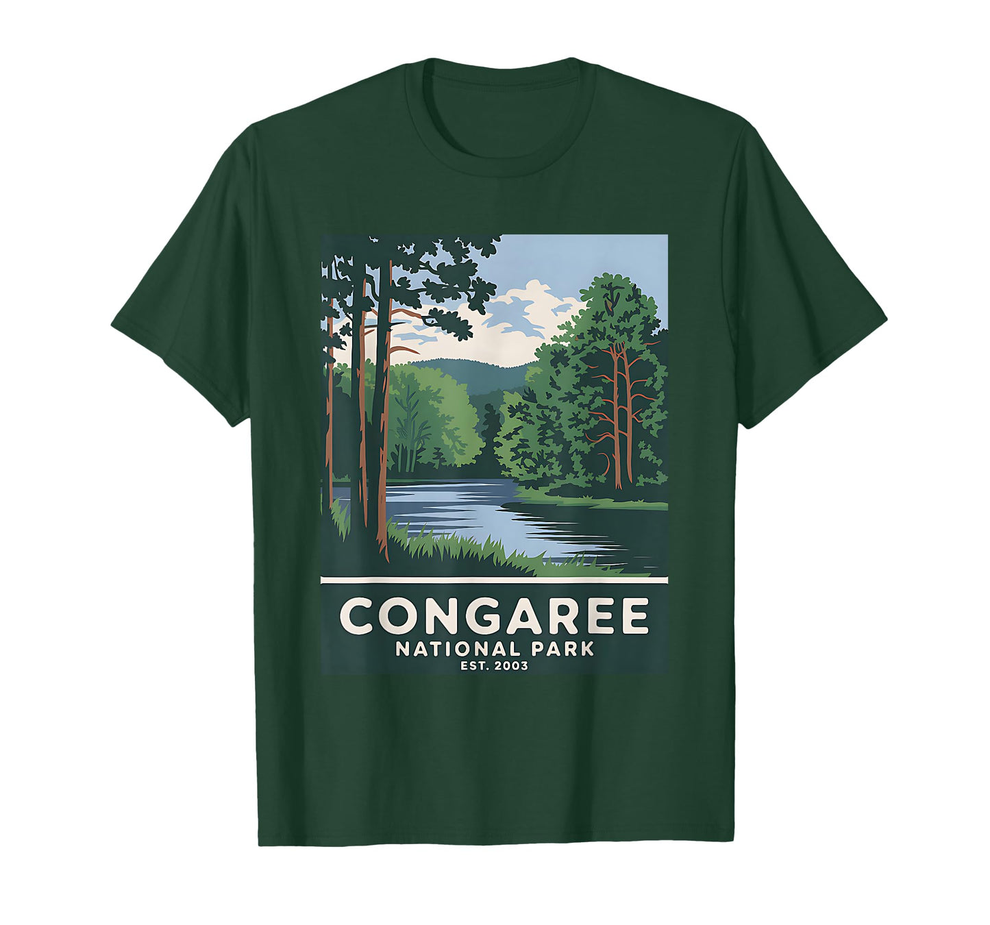 Congaree National Park Vintage Camping Hiking Men Women Kids T-Shirt