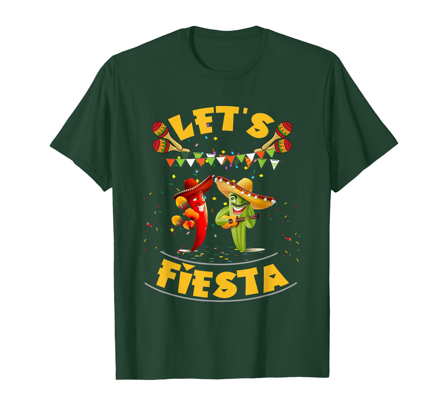 Funny Let's Fiesta Cinco De Mayo Men Women Kids Party Day T-Shirt