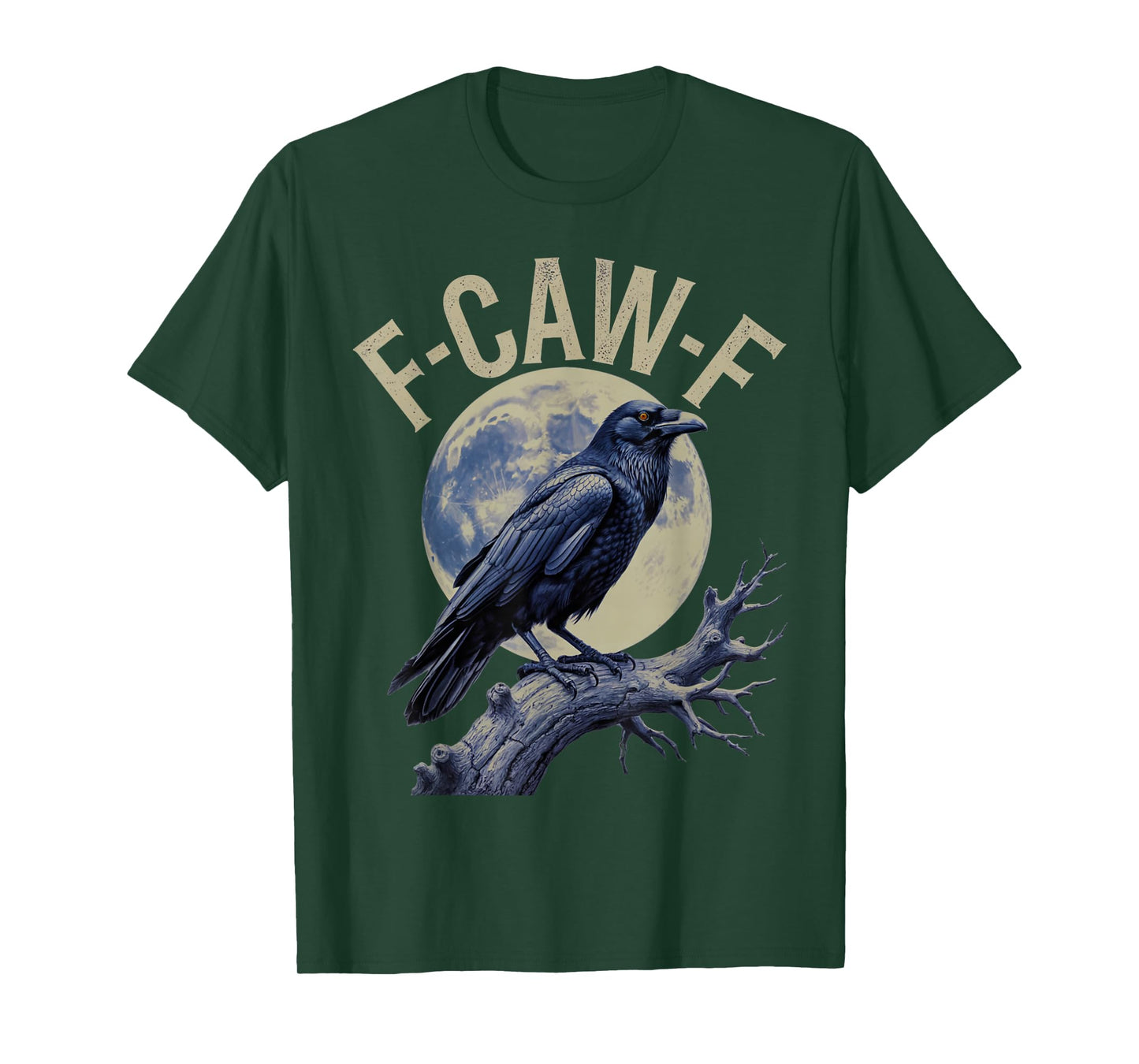 F-Caw-F Raven Moon Gothic Halloween for Men Girl T-Shirt