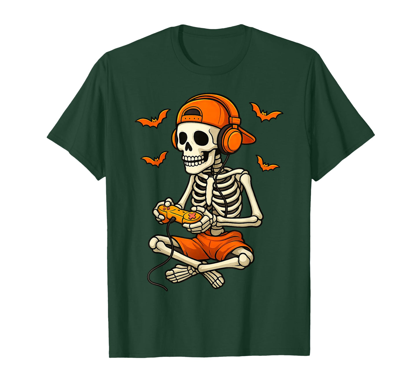 Halloween Skeleton Gamer Video Gaming Funny Gaming Skeleton T-Shirt