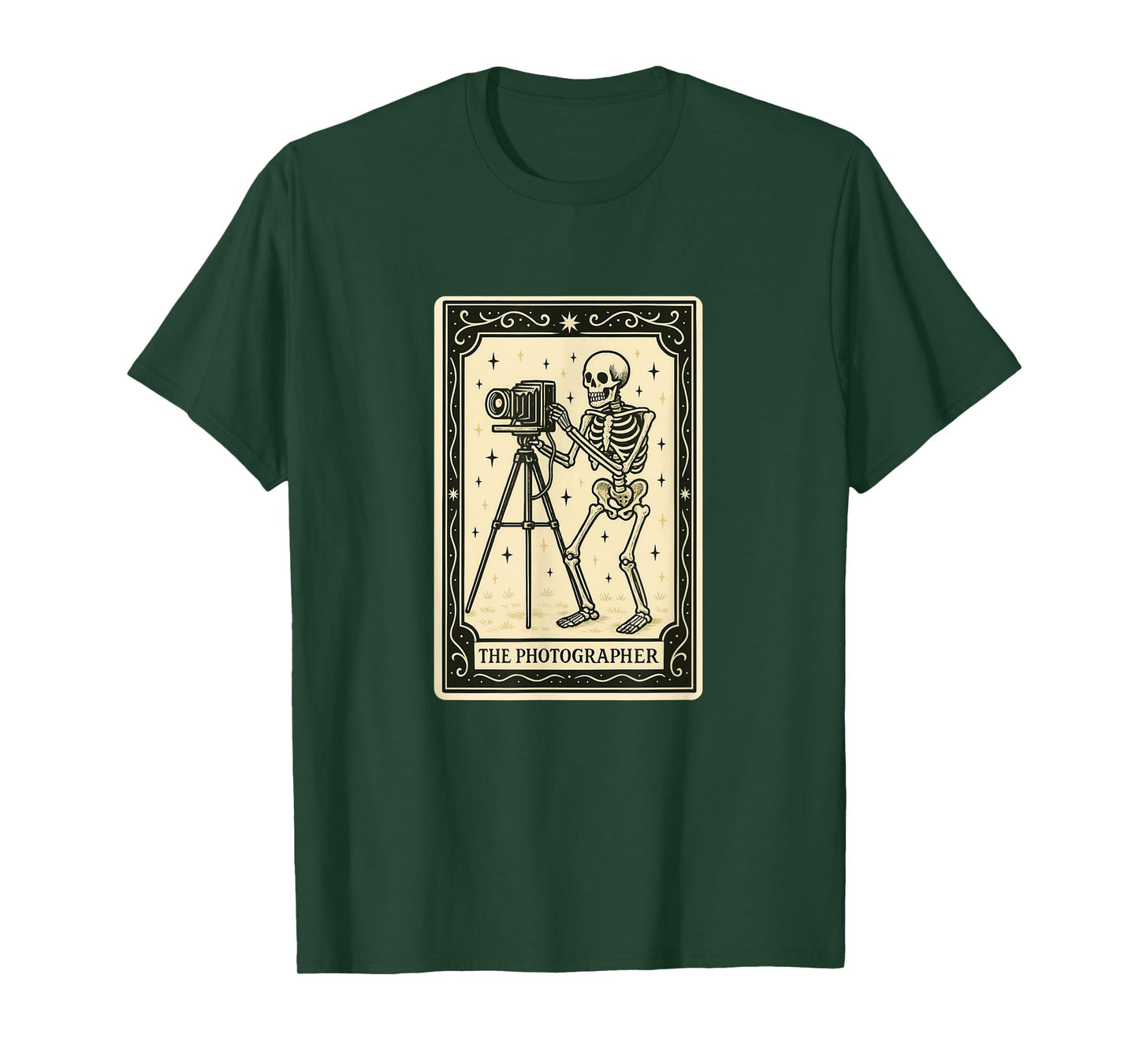 Photographer Tarot Card Halloween Spooky Gothic Photography T-Shirt