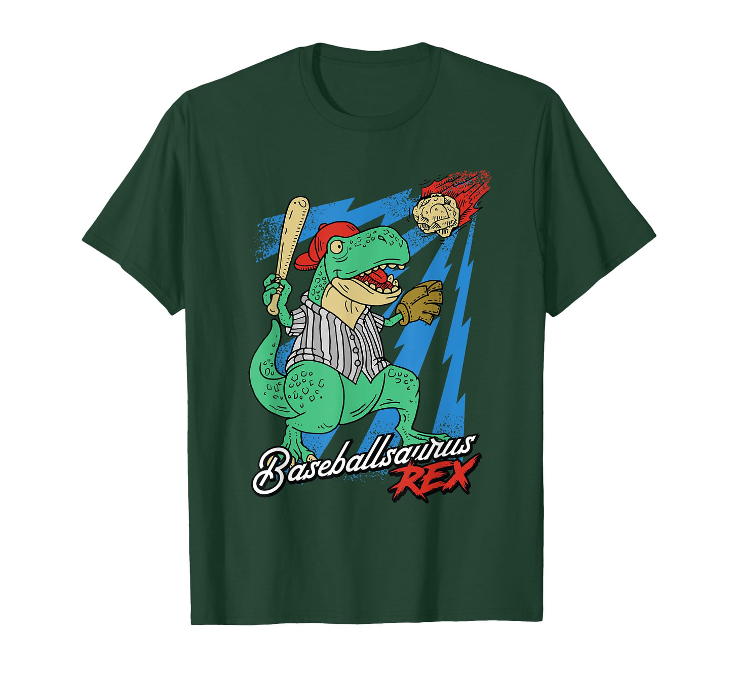 Baseballsaurus T-Rex Dinosaur Baseball Player Dino Sports T-Shirt
