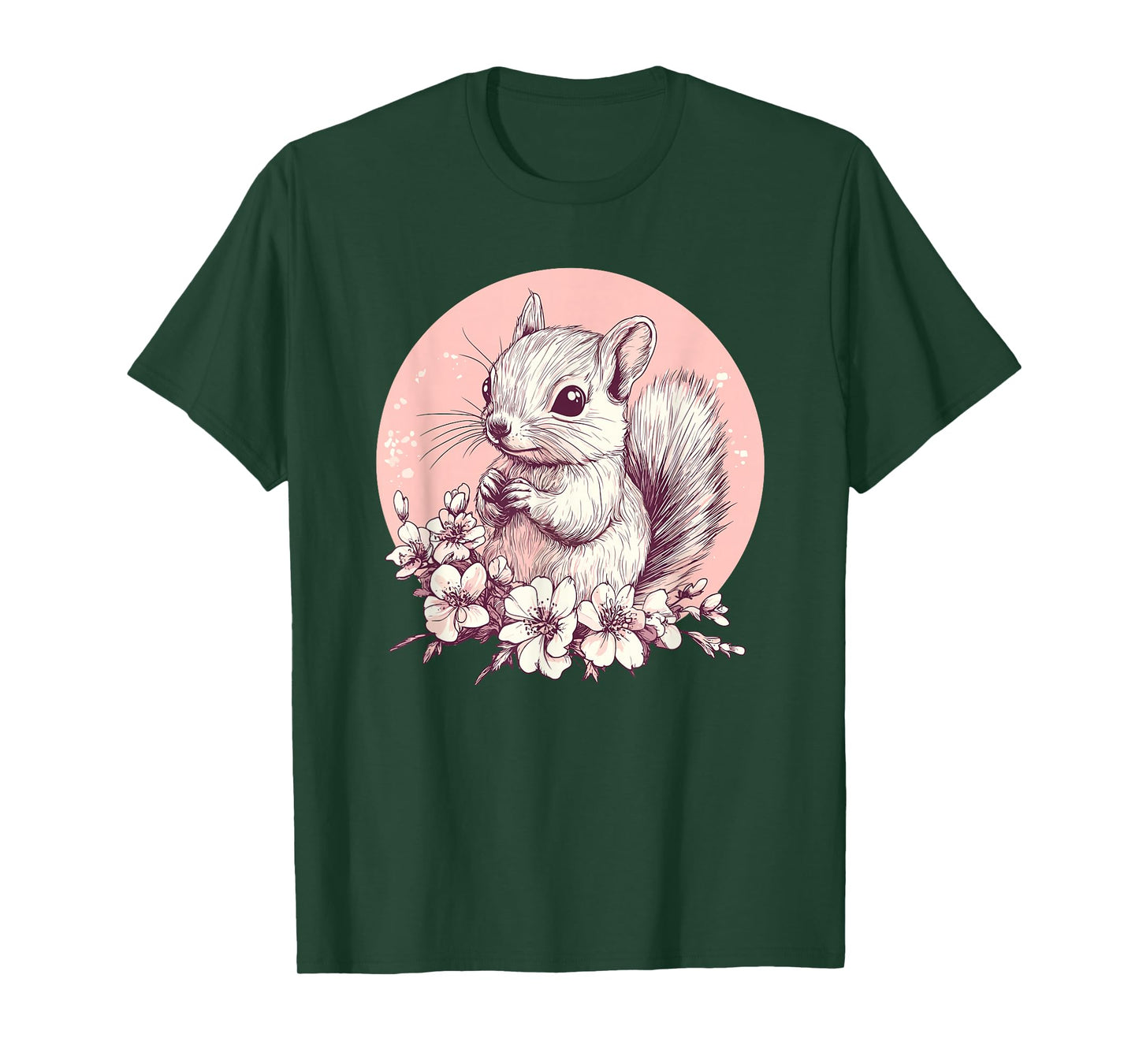 Adorable Squirrel With Flowers T-Shirt
