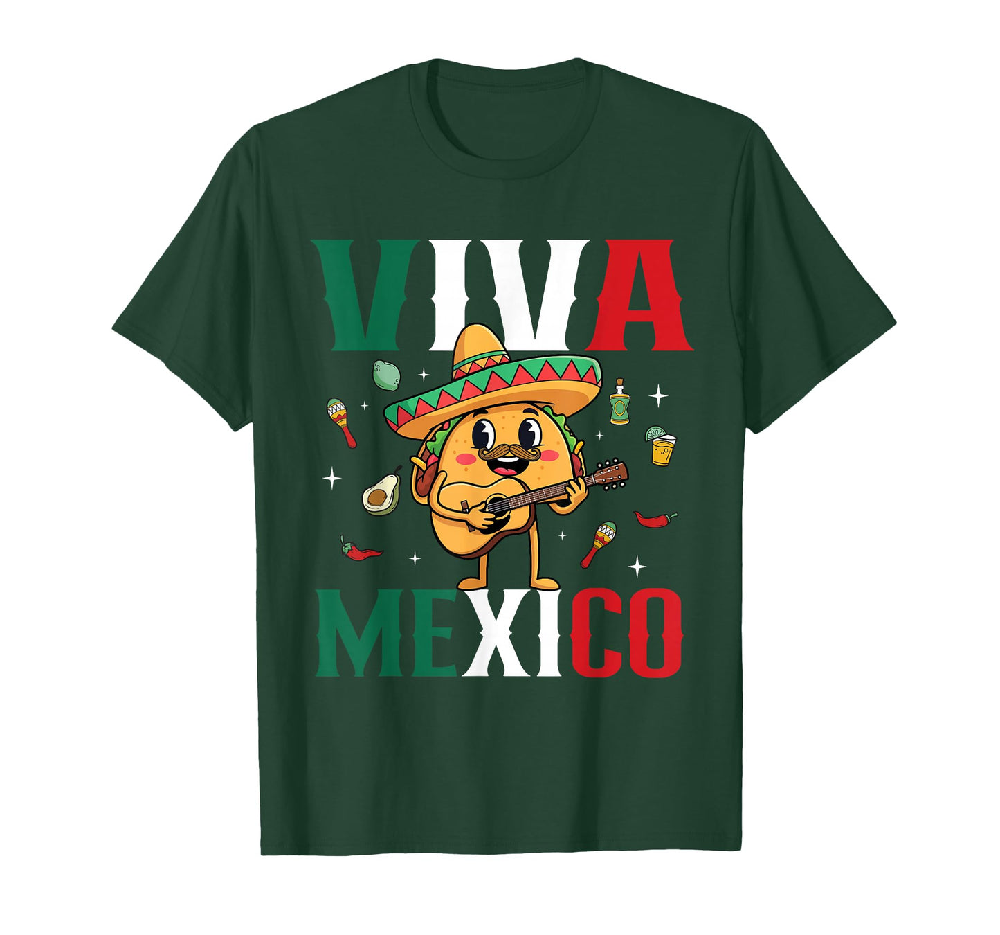 Viva Mexico - Taco Lover Mexican Food Cinco de Mayo T-Shirt