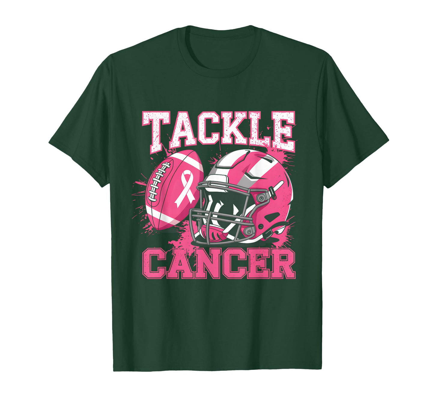 Tackle Breast Cancer Football Pink Breast Cancer Awareness T-Shirt