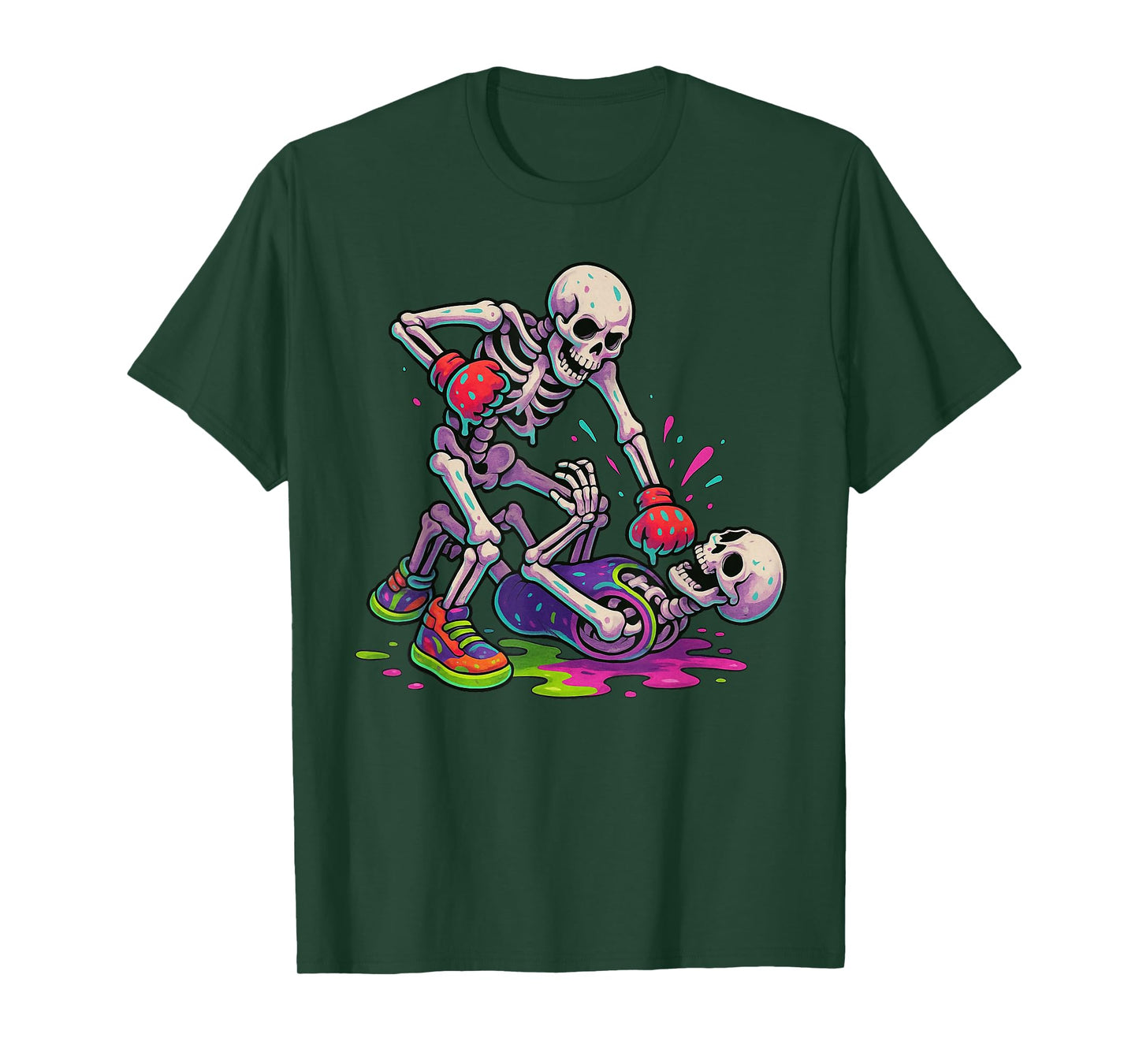 Skeleton MMA Fighter Drip Martial Arts Ice Cream Drip T-Shirt