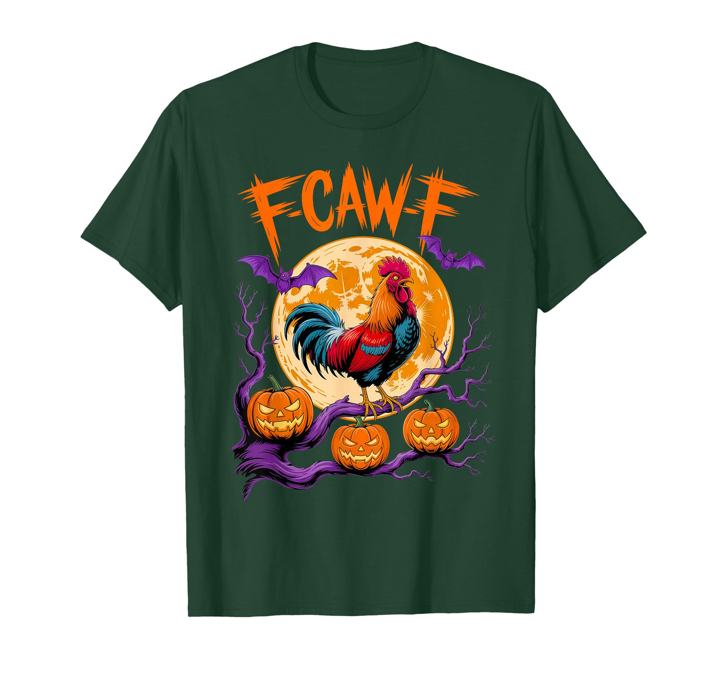 Funny F-Caw-F Chicken Halloween Spooky Chicken F-Caw-F Meme T-Shirt