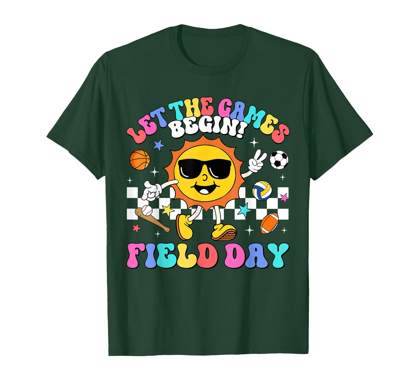 Field Day 2025 Let The Games Begin Teachers Kids Field Day T-Shirt