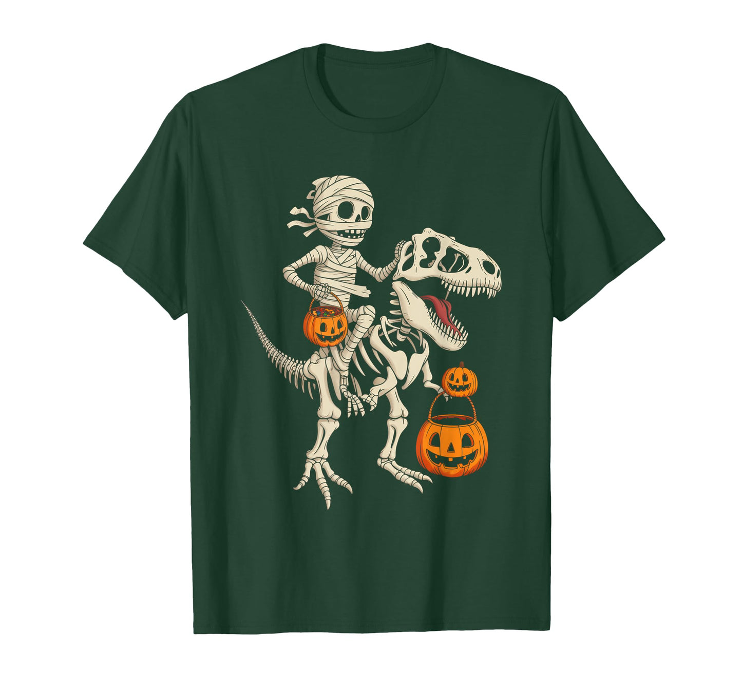 Funny Skeleton Riding Dinosaur T Rex Kids Boys Men Halloween T-Shirt