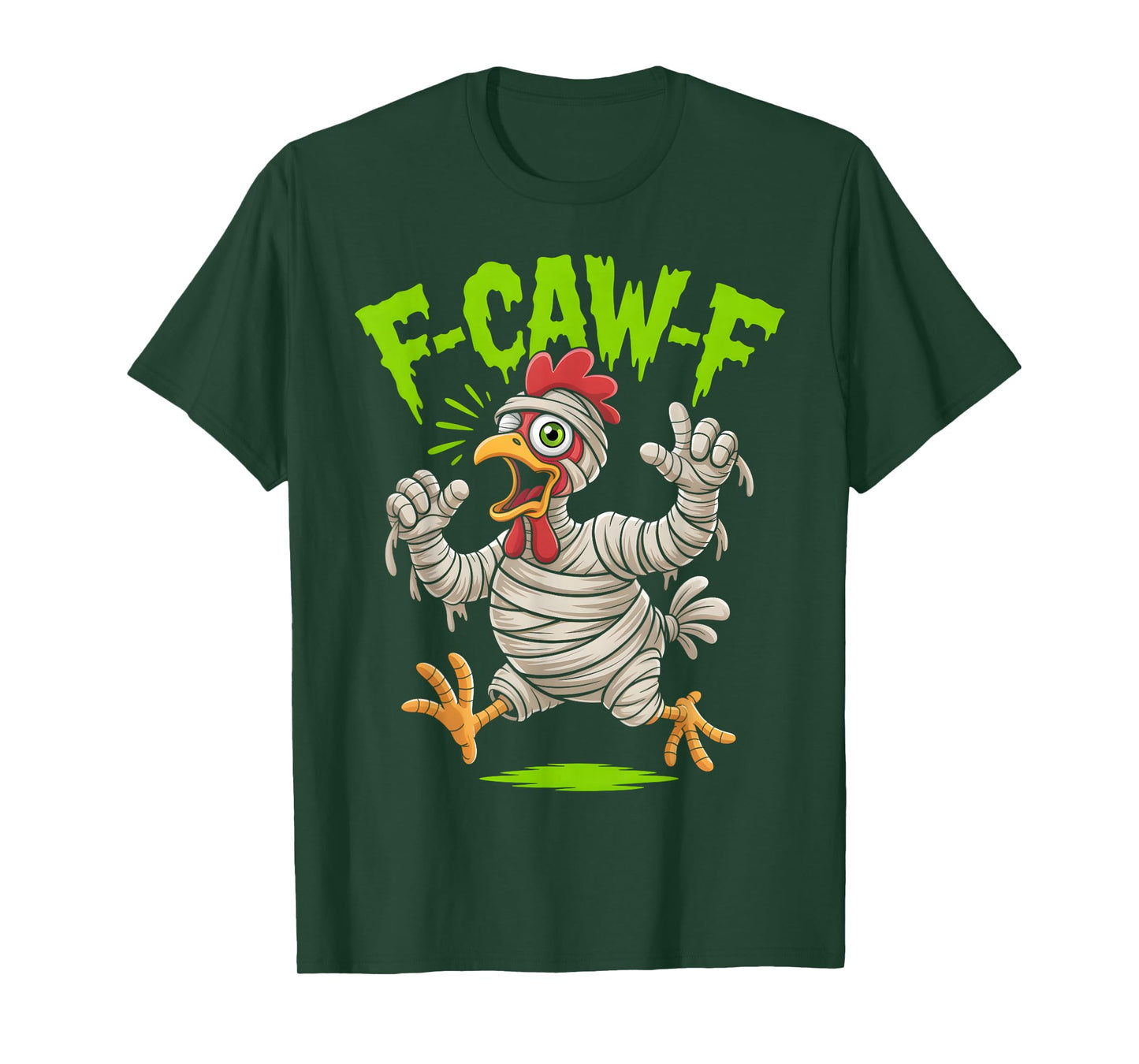 Funny Halloween Mummy Chicken Sarcastic F-Caw-F Rooster T-Shirt