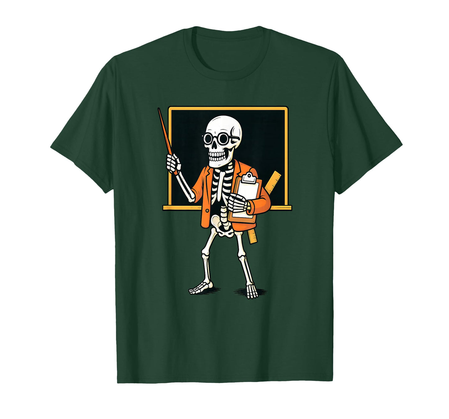 Skeleton Teacher Funny Halloween T-Shirt