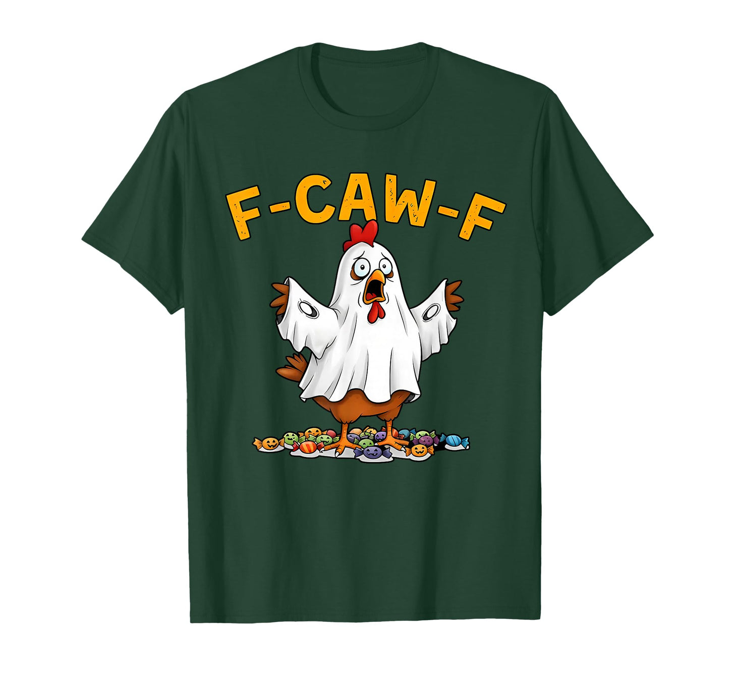 Funny Chicken F-Caw-F Rooster Halloween Costume Men Women T-Shirt