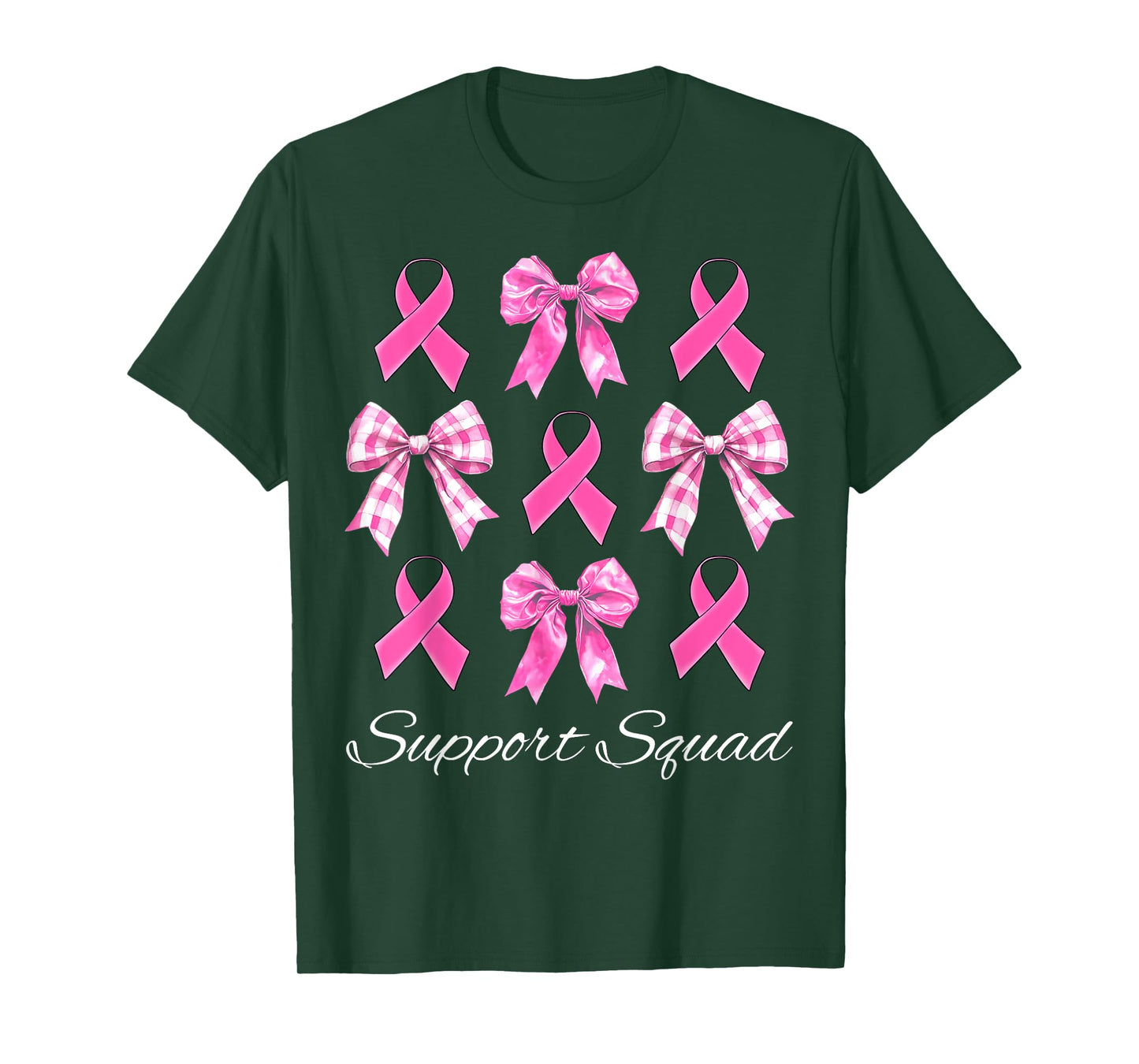 Support Squad Coquette Breast Cancer Awareness Men Women T-Shirt