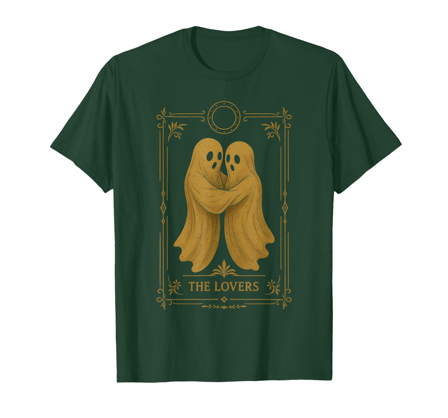The Lovers Tarot Card Halloween Vintage Ghost Spooky Gothic T-Shirt