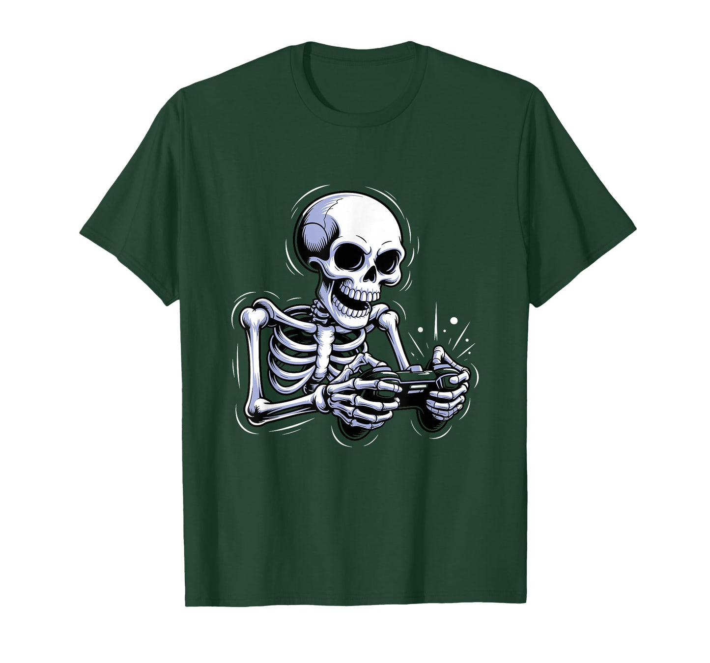 Funny Video Game Halloween Skeleton Gamer Costume Men Boys T-Shirt